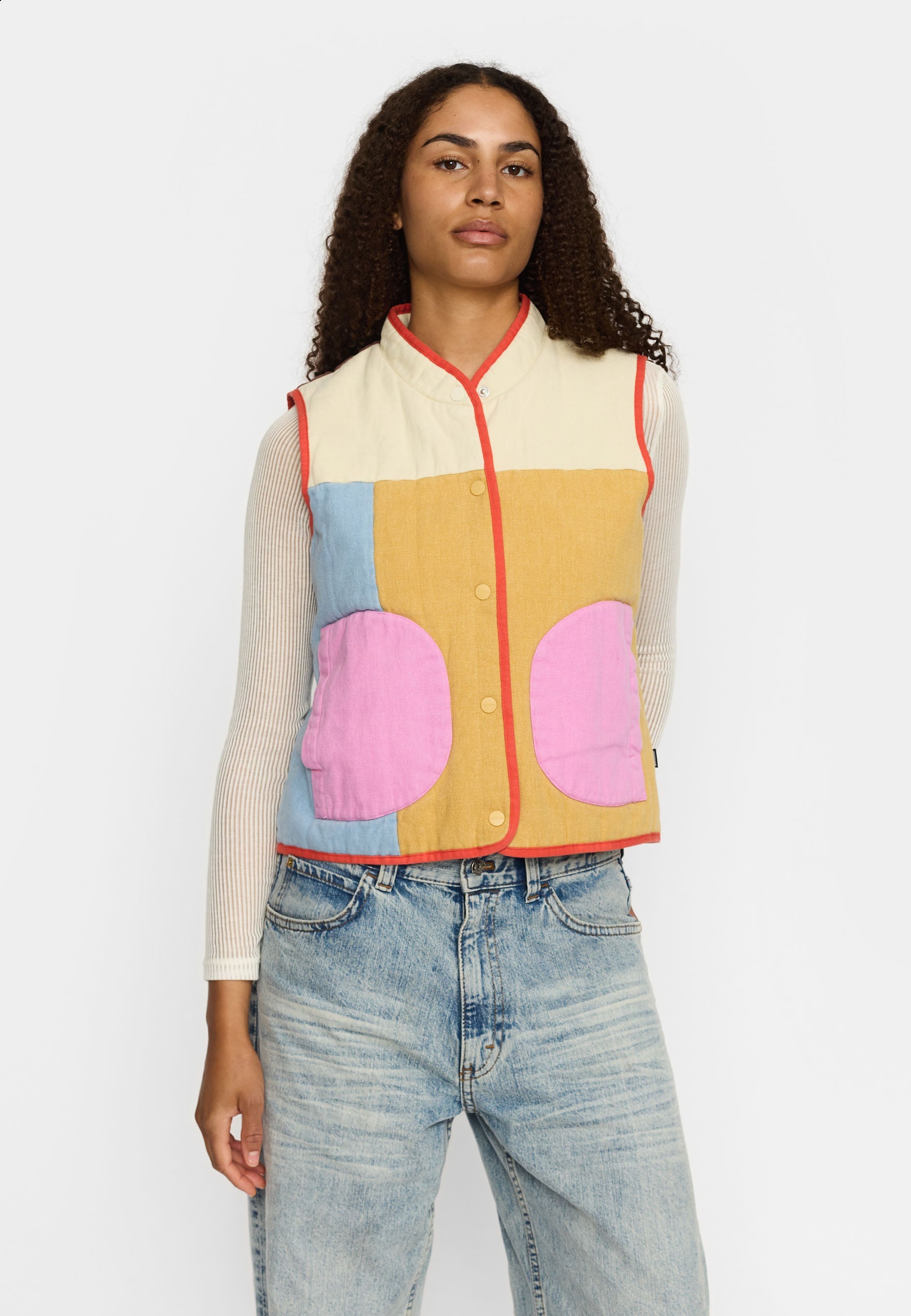Quilted patchwork vest