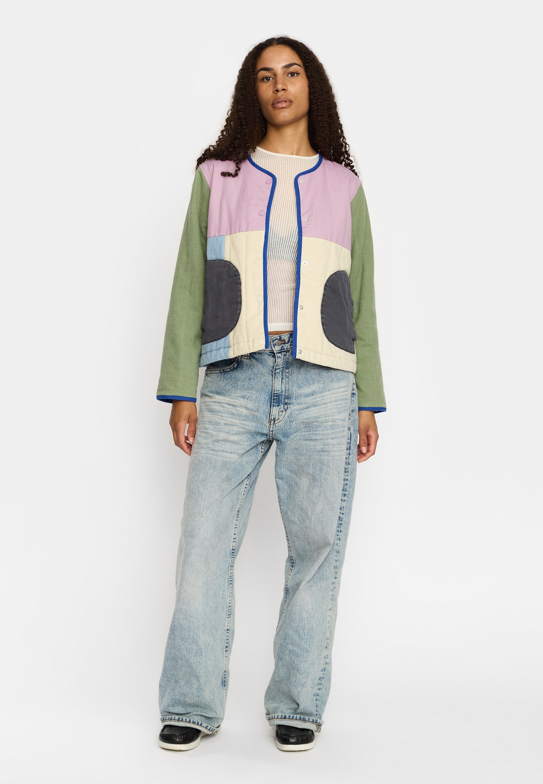 Quilted jacket, light purple