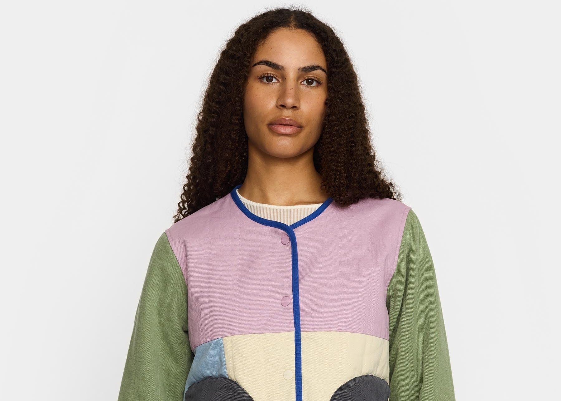 Quilted block jacket