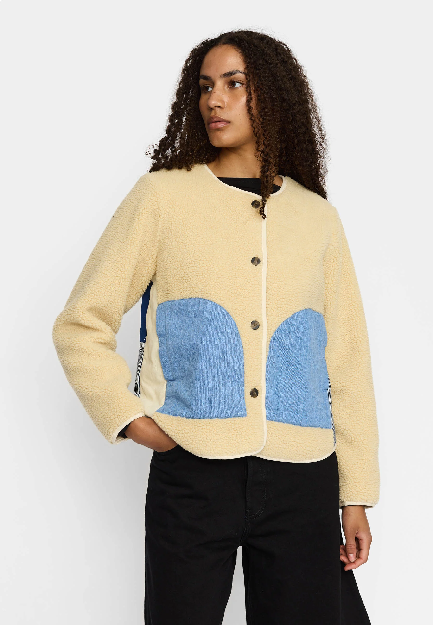 Teddy block jacket
