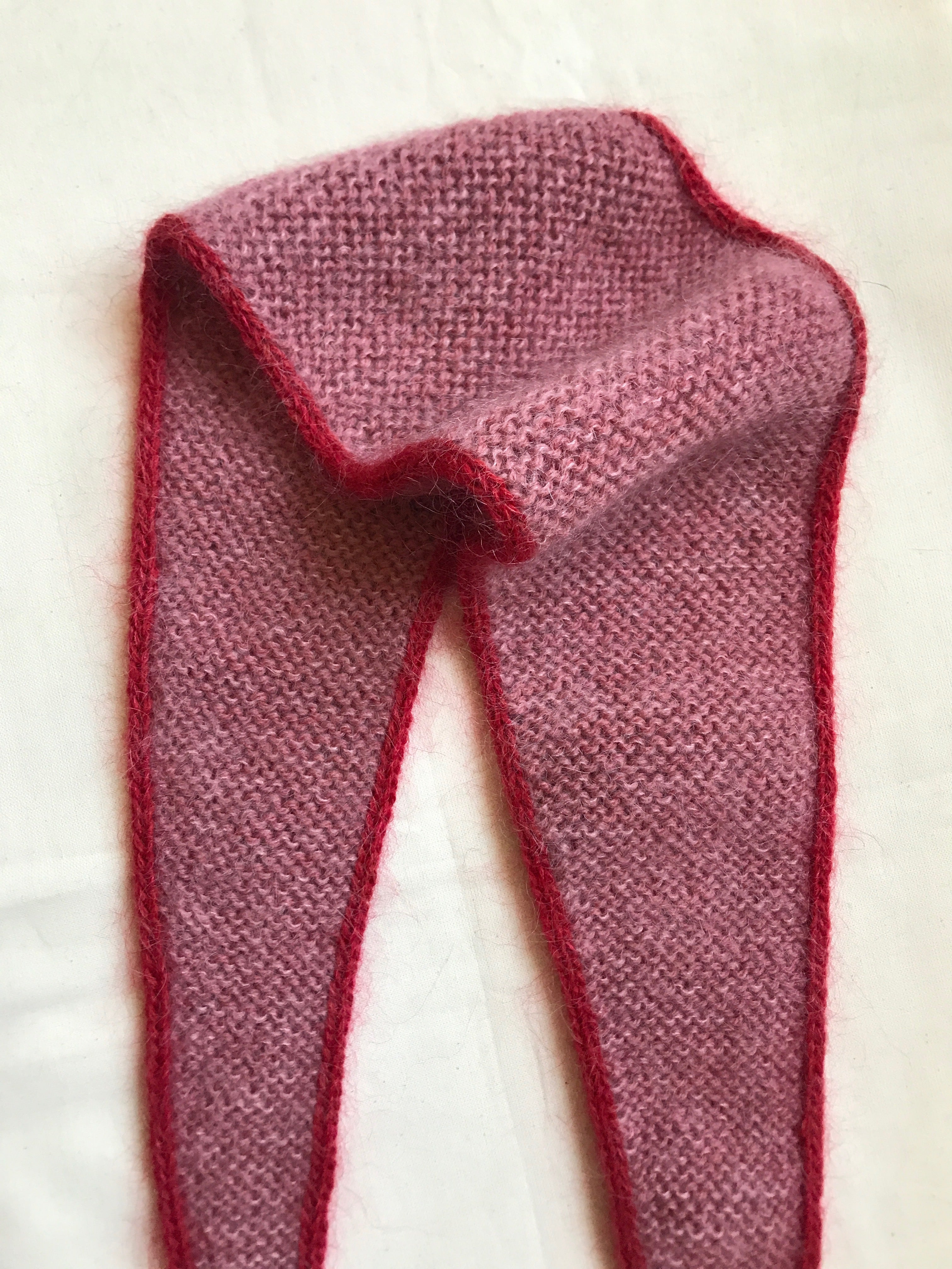 Mohair scarf (Strawberry/Cherry)