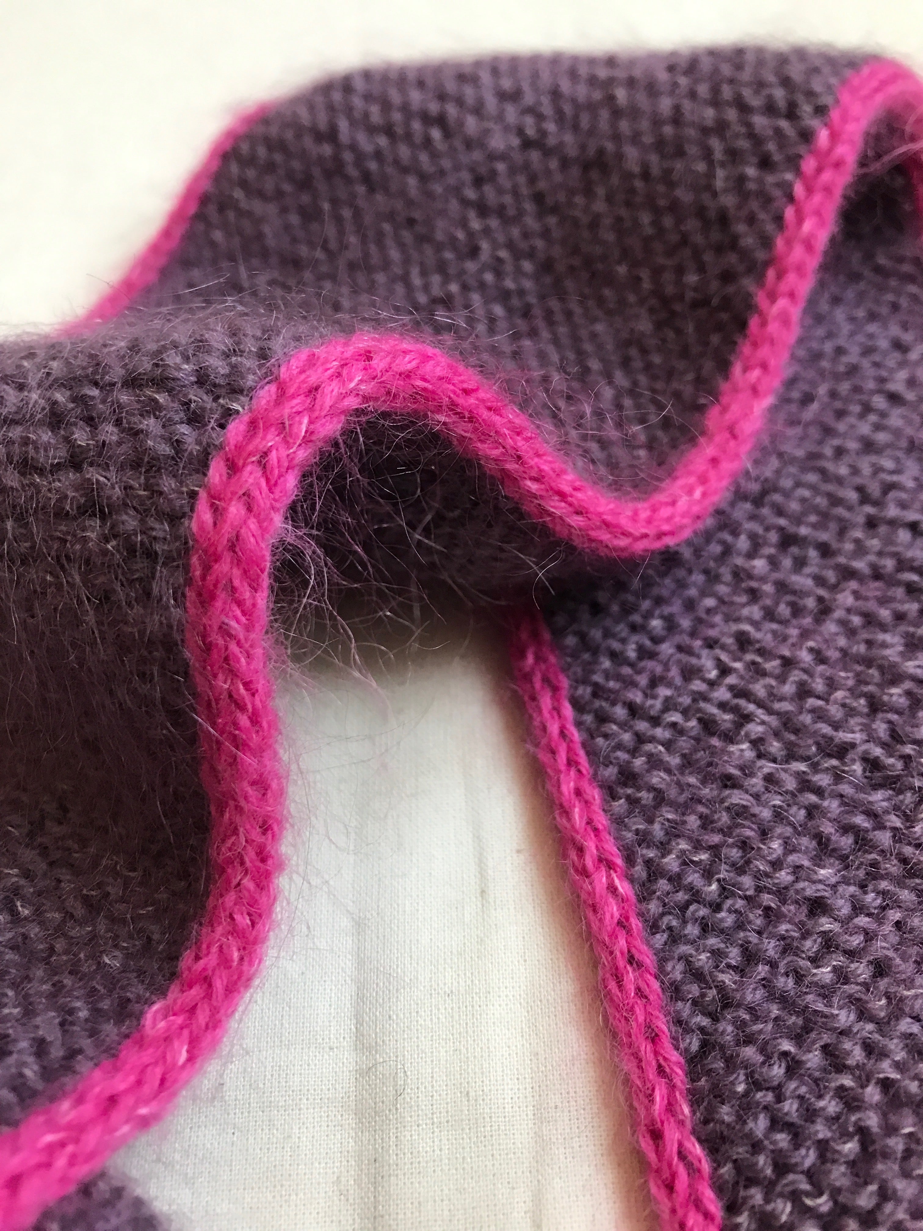 Mohair scarf (Lavender/Pitaya)