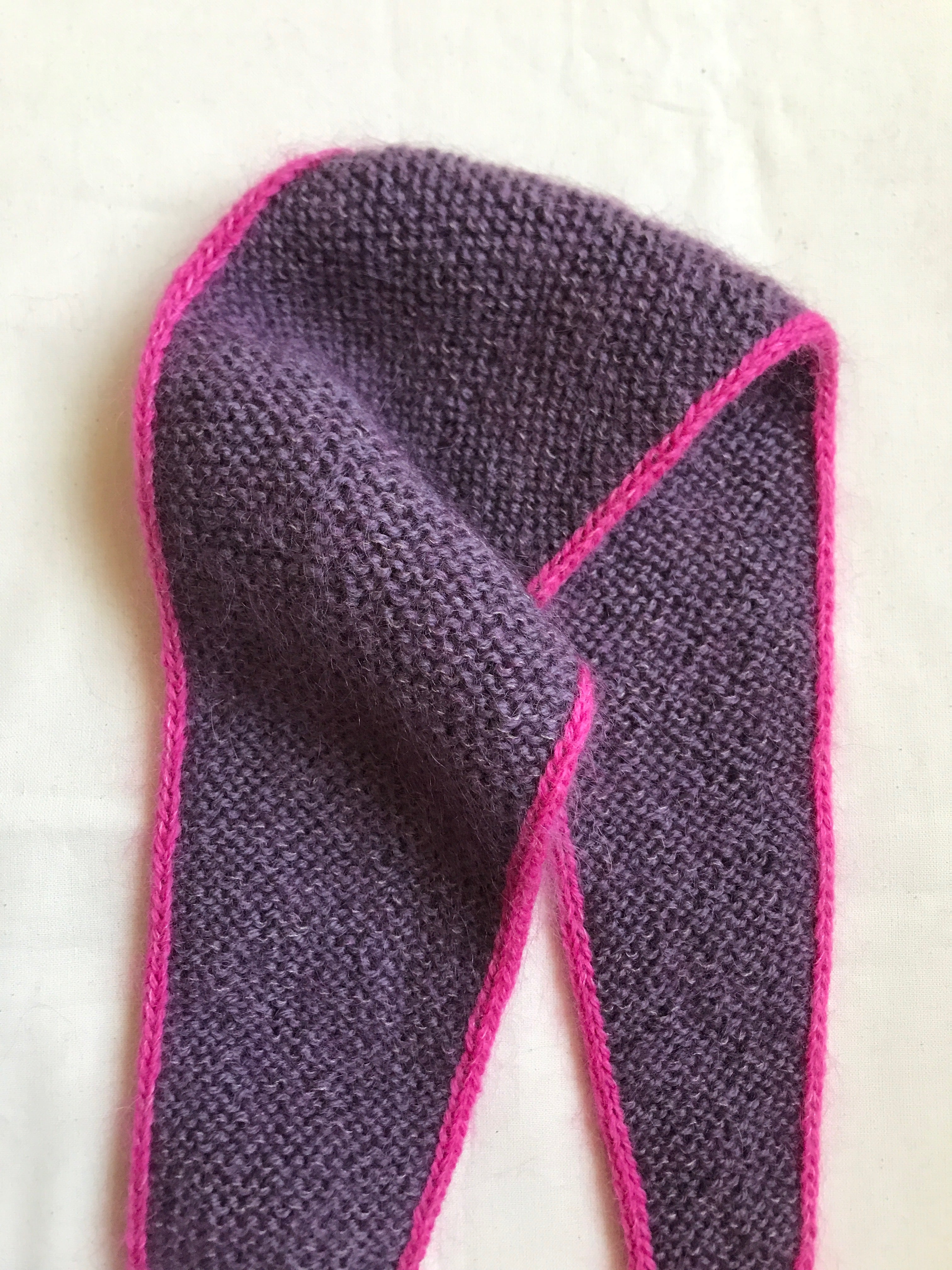 Mohair scarf (Lavender/Pitaya)