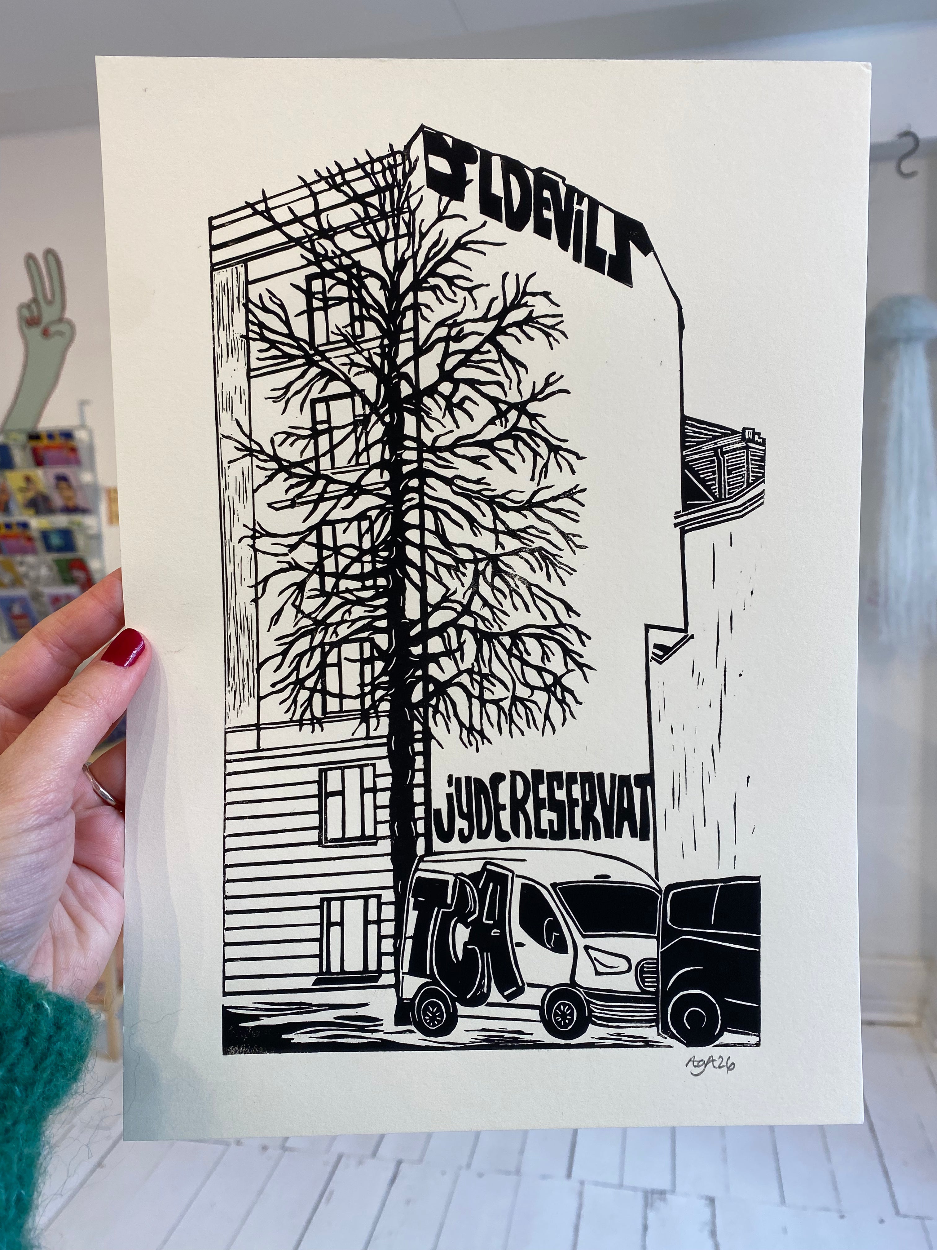 Jydereservat linoleumstryk A4