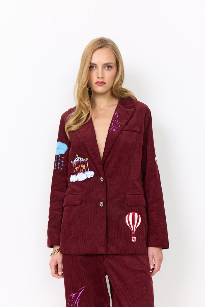 Nadine blazer - burgundy