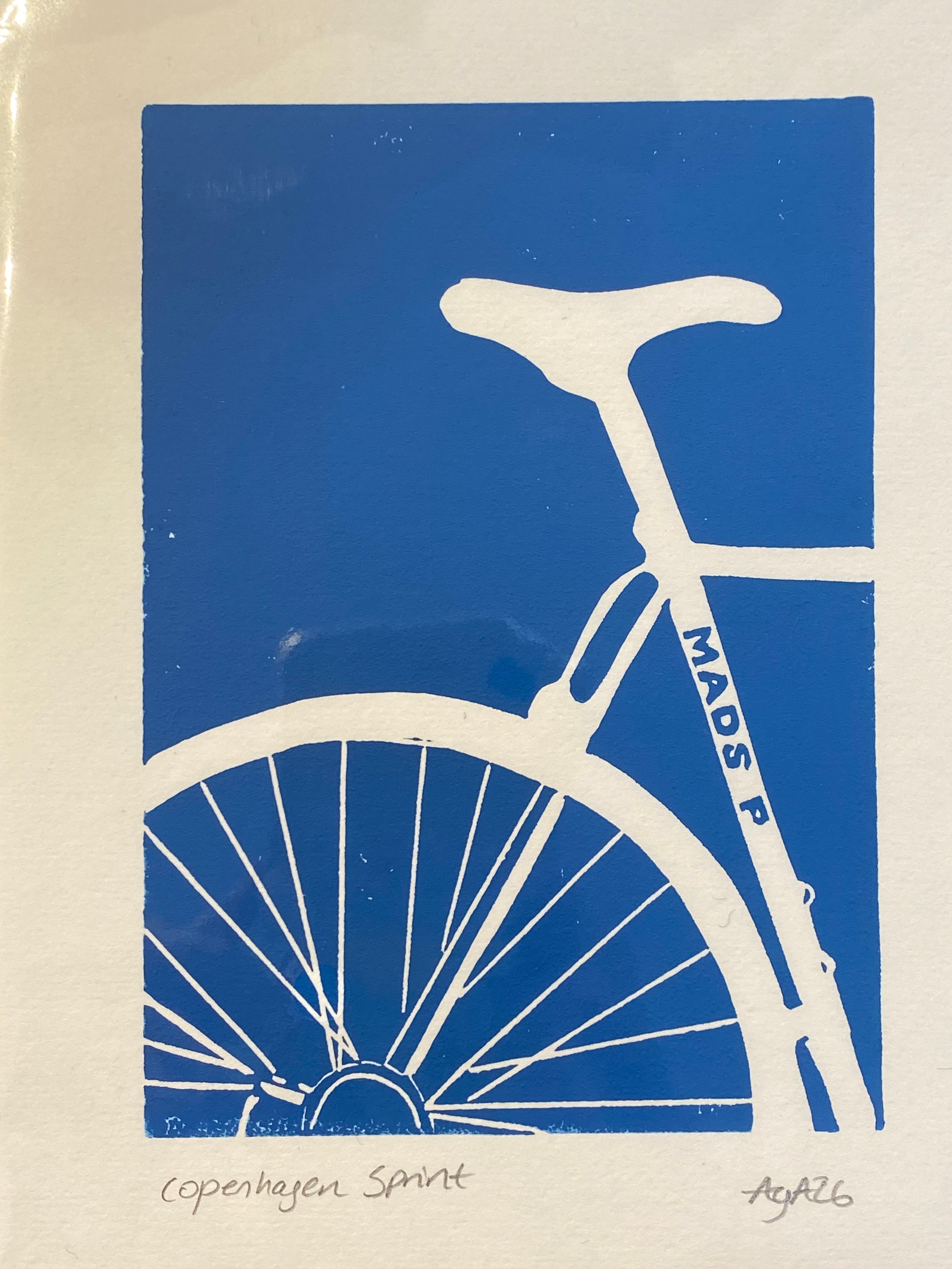Copenhagen sprint print, blå A5