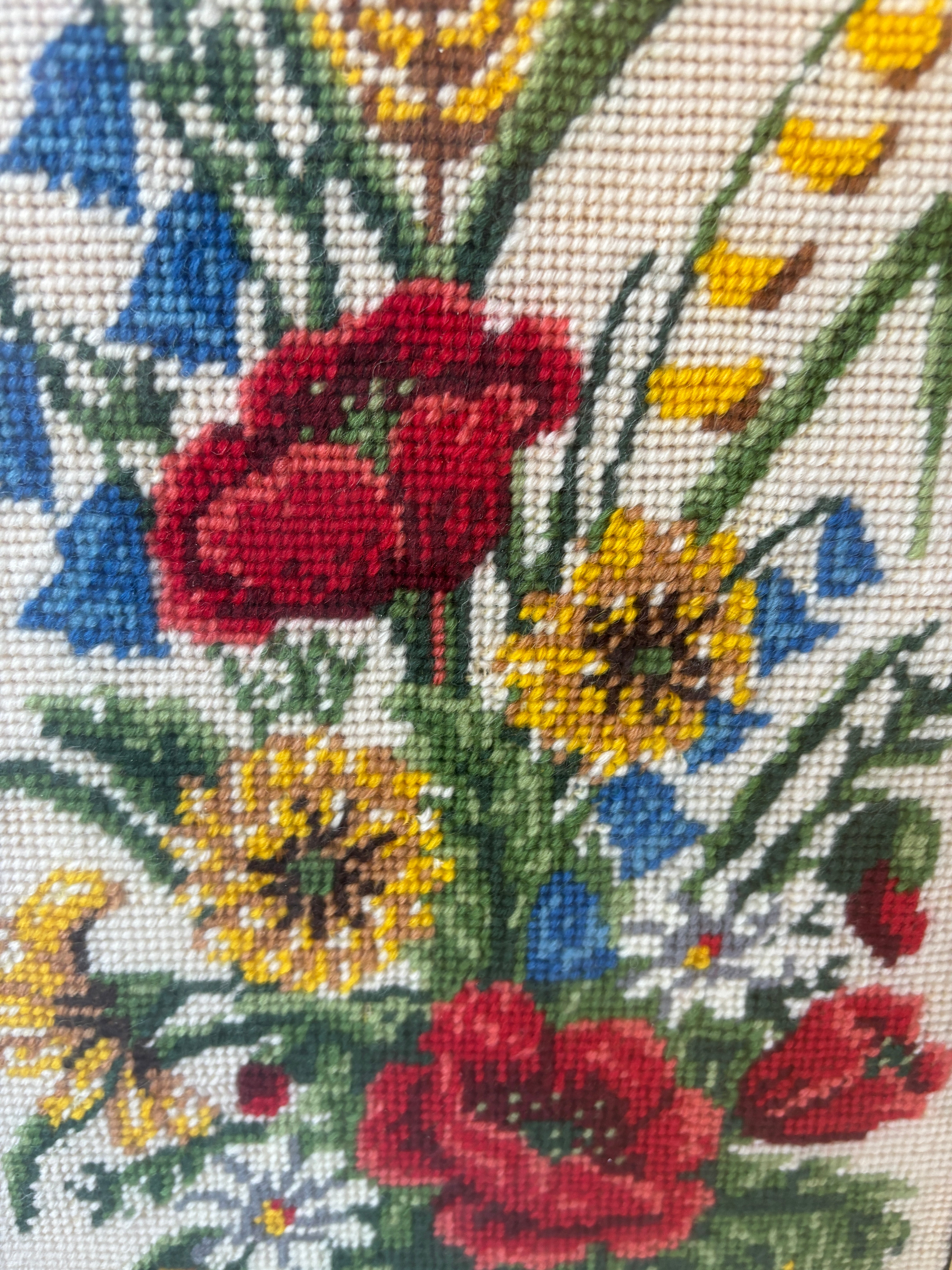 Broderet buket - vintage