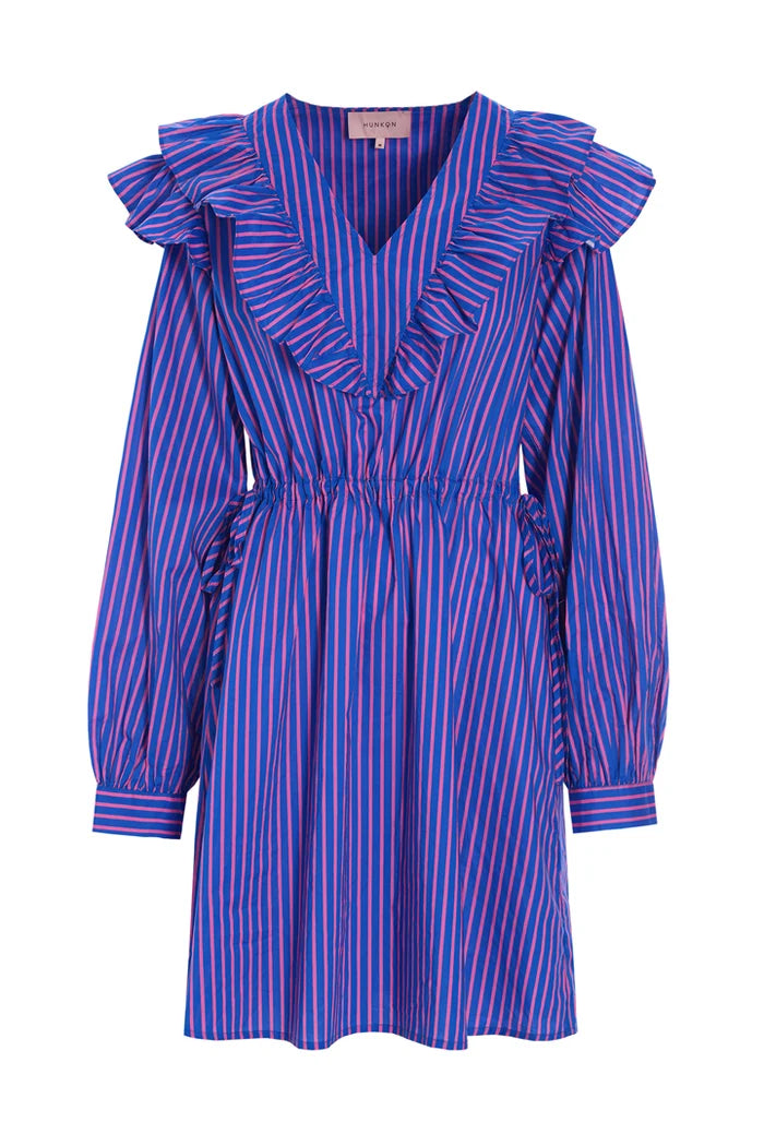 Lucinda Dress - Blue Striped