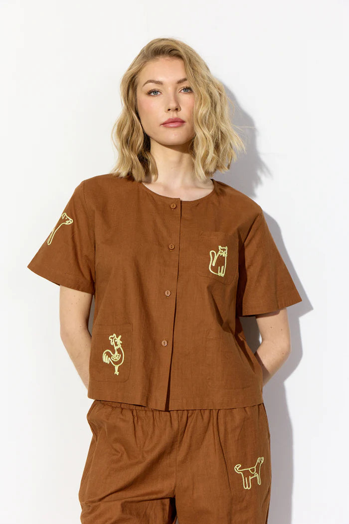 Nina Shirt - Brown