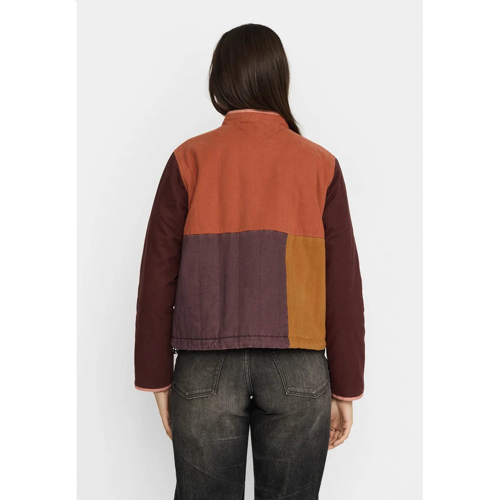 Quilted Patchwork Jacket, Orange
