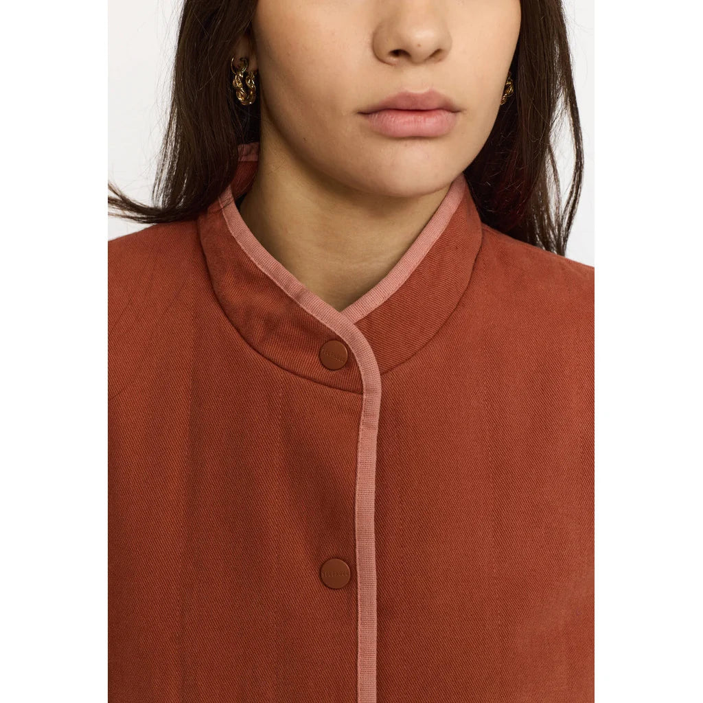 Quilted Patchwork Jacket, Orange