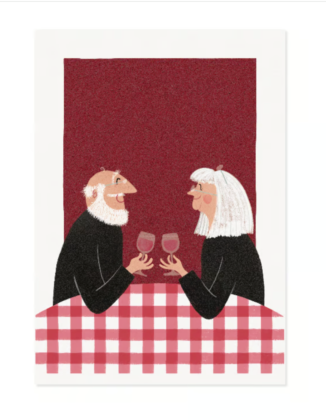 Med ternet dug (Rødvinsskål)