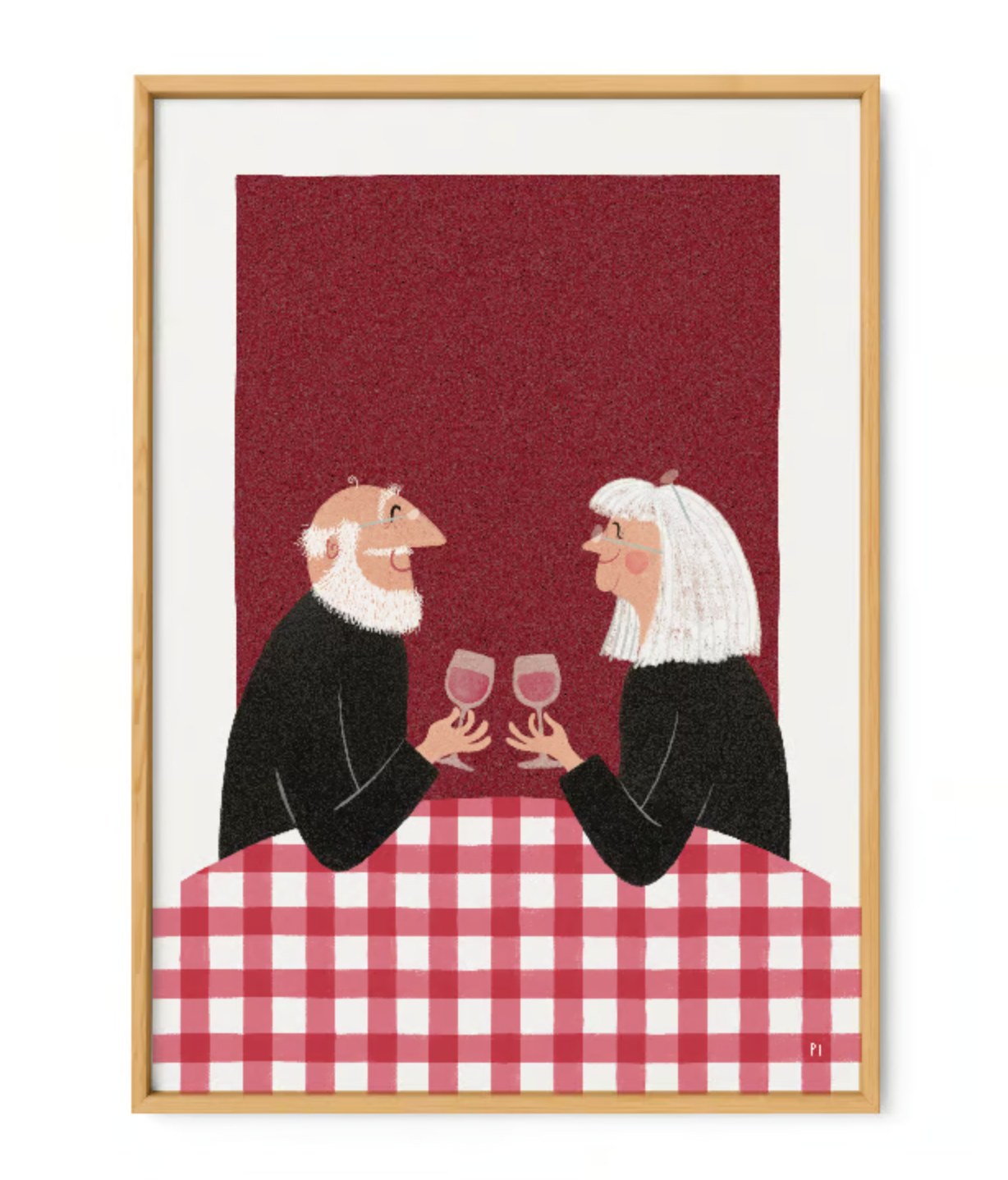 Med ternet dug (Rødvinsskål)