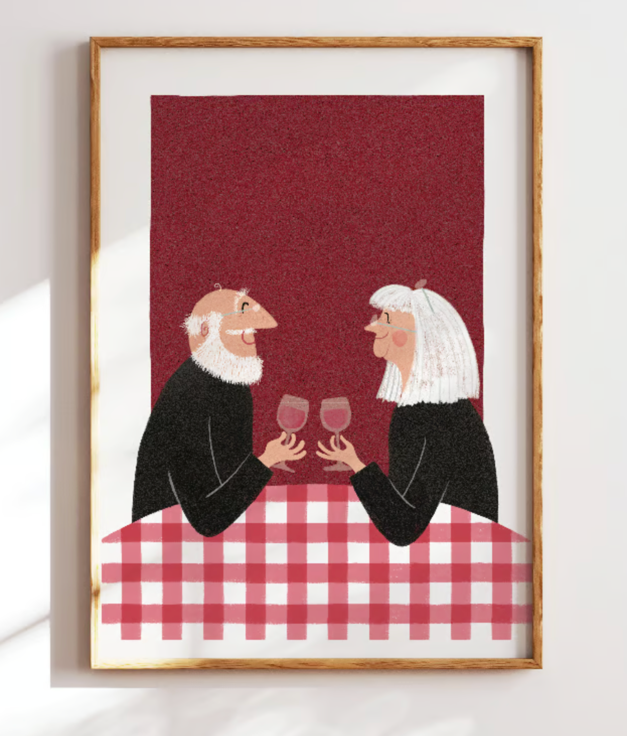 Med ternet dug (Rødvinsskål)