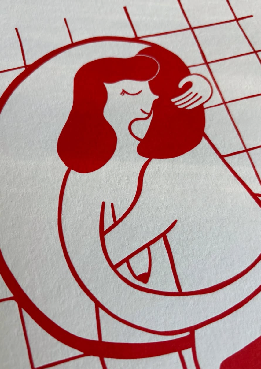 Limited "Et kram fra mig til dig" A4 Letterpress