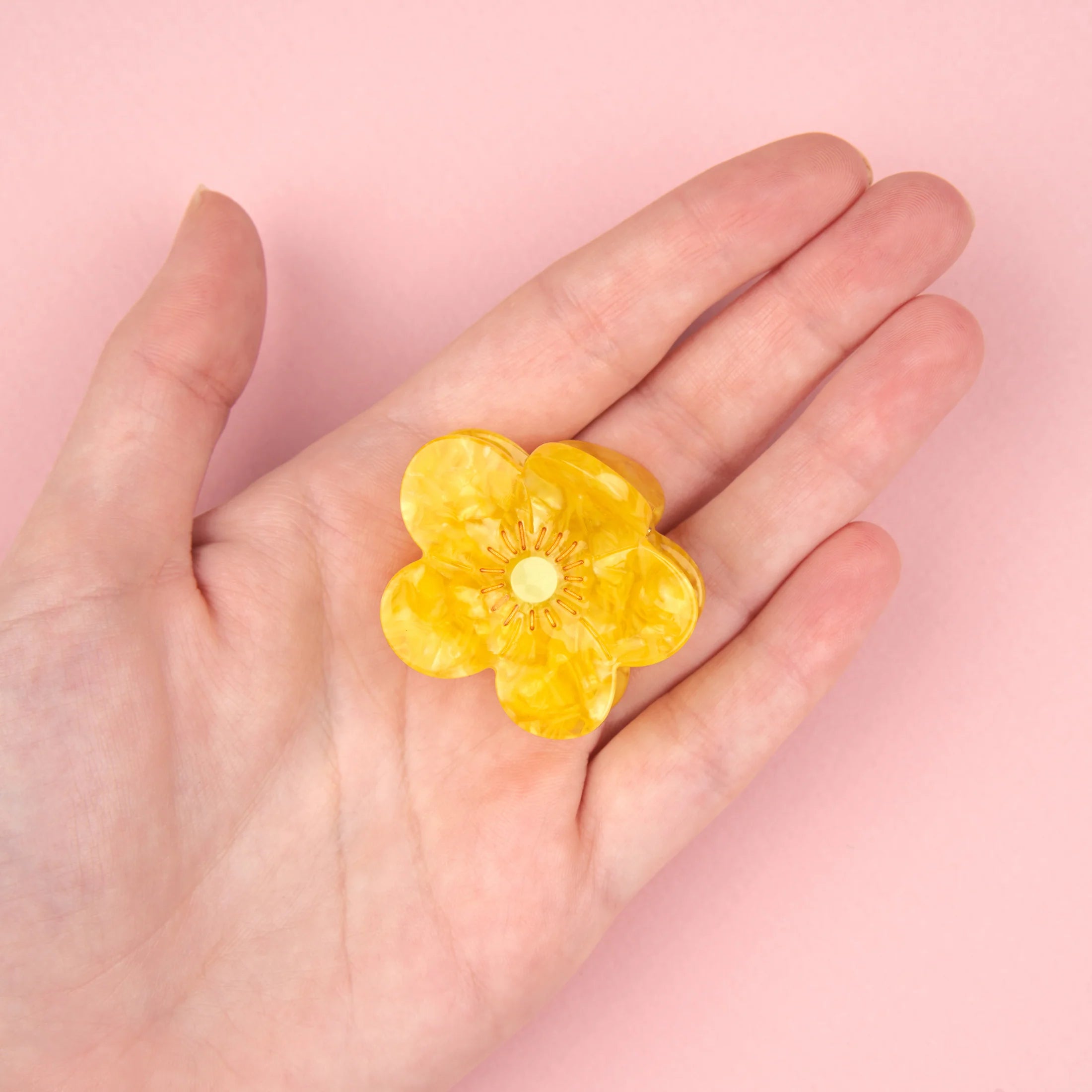 Mini ranunkel hårklemme