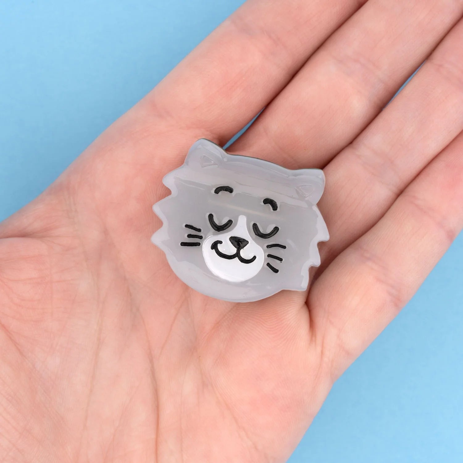 Mini Grå katte Hårklemme