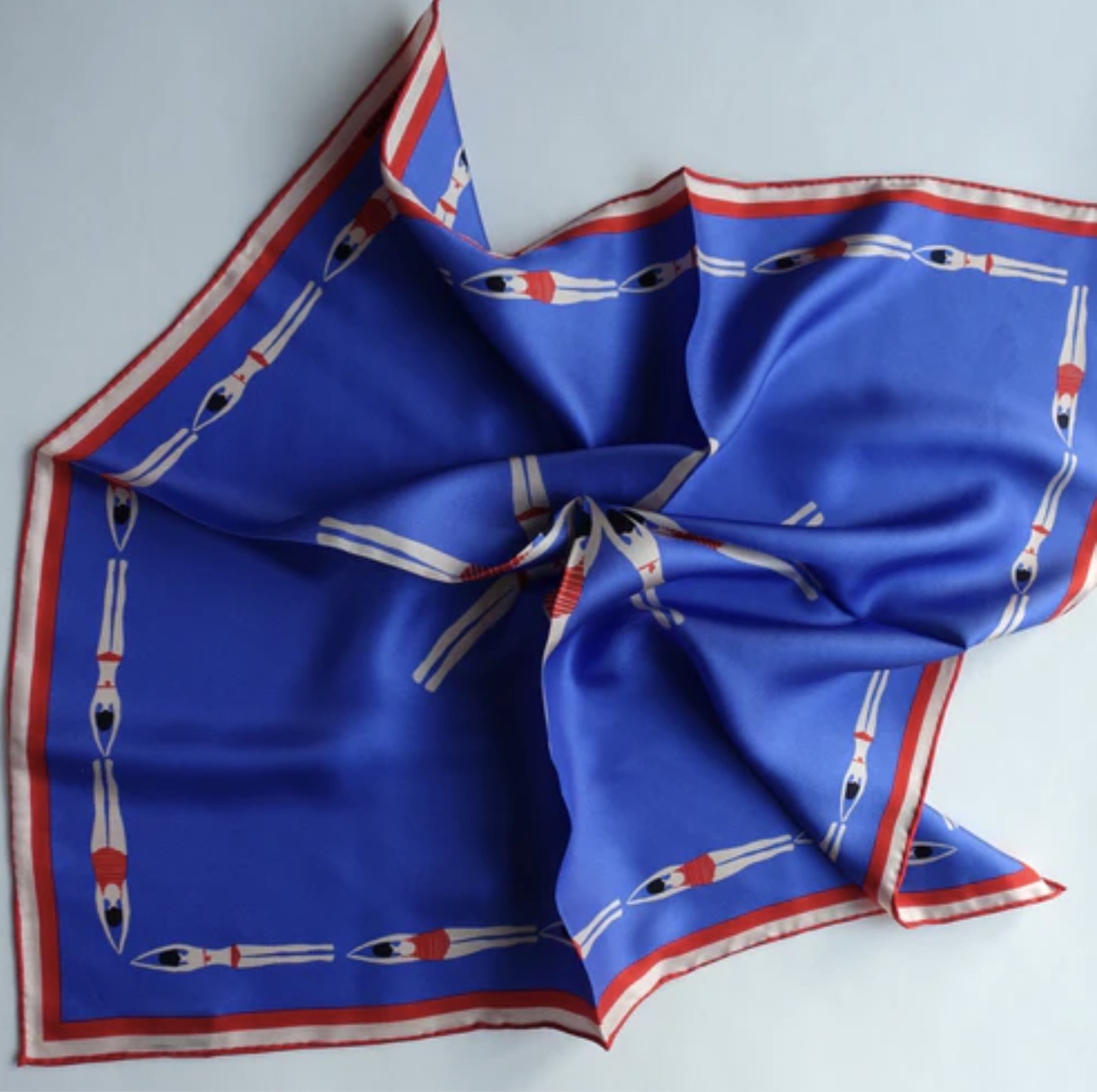 Silketørklæde, Blue Swimmers 50cm