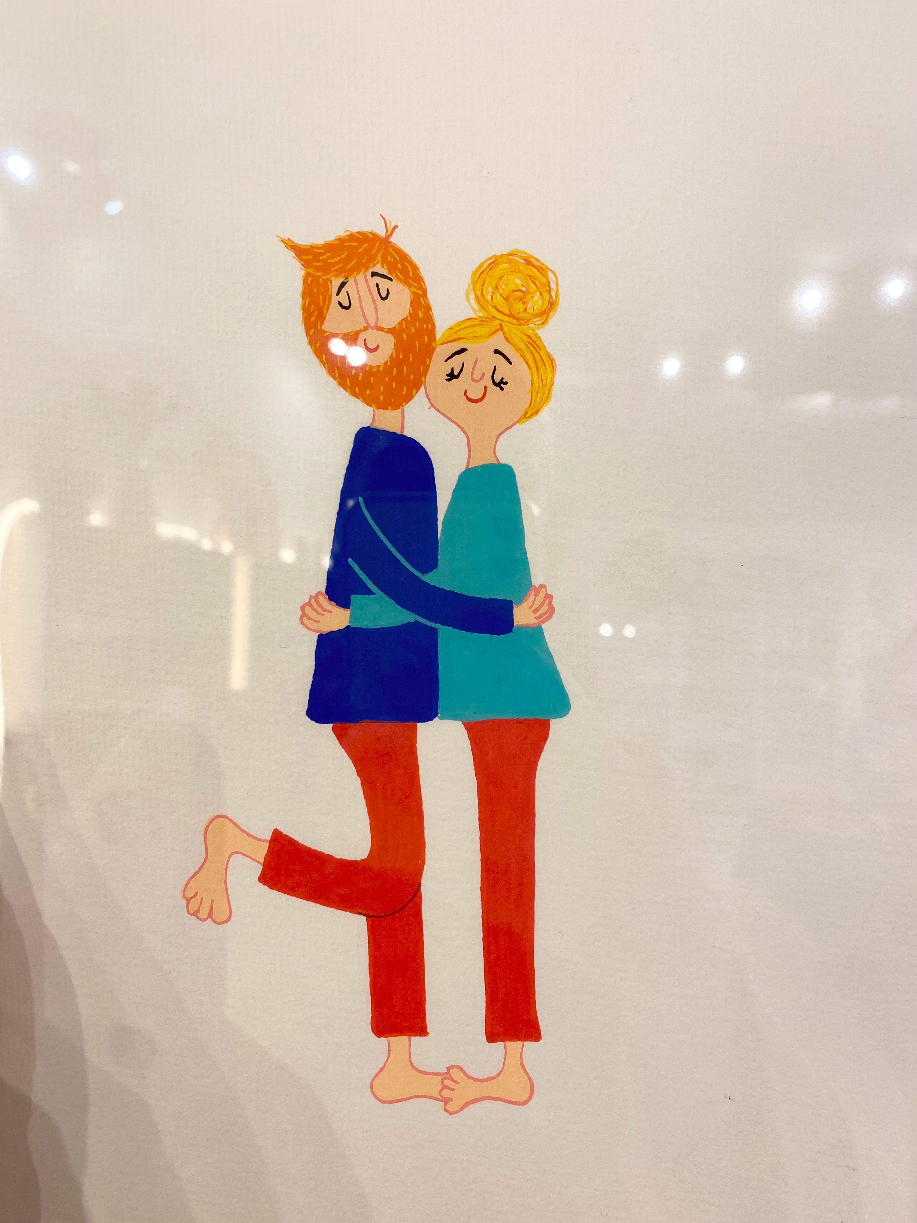 Kram pink buks - A4 Original i ramme