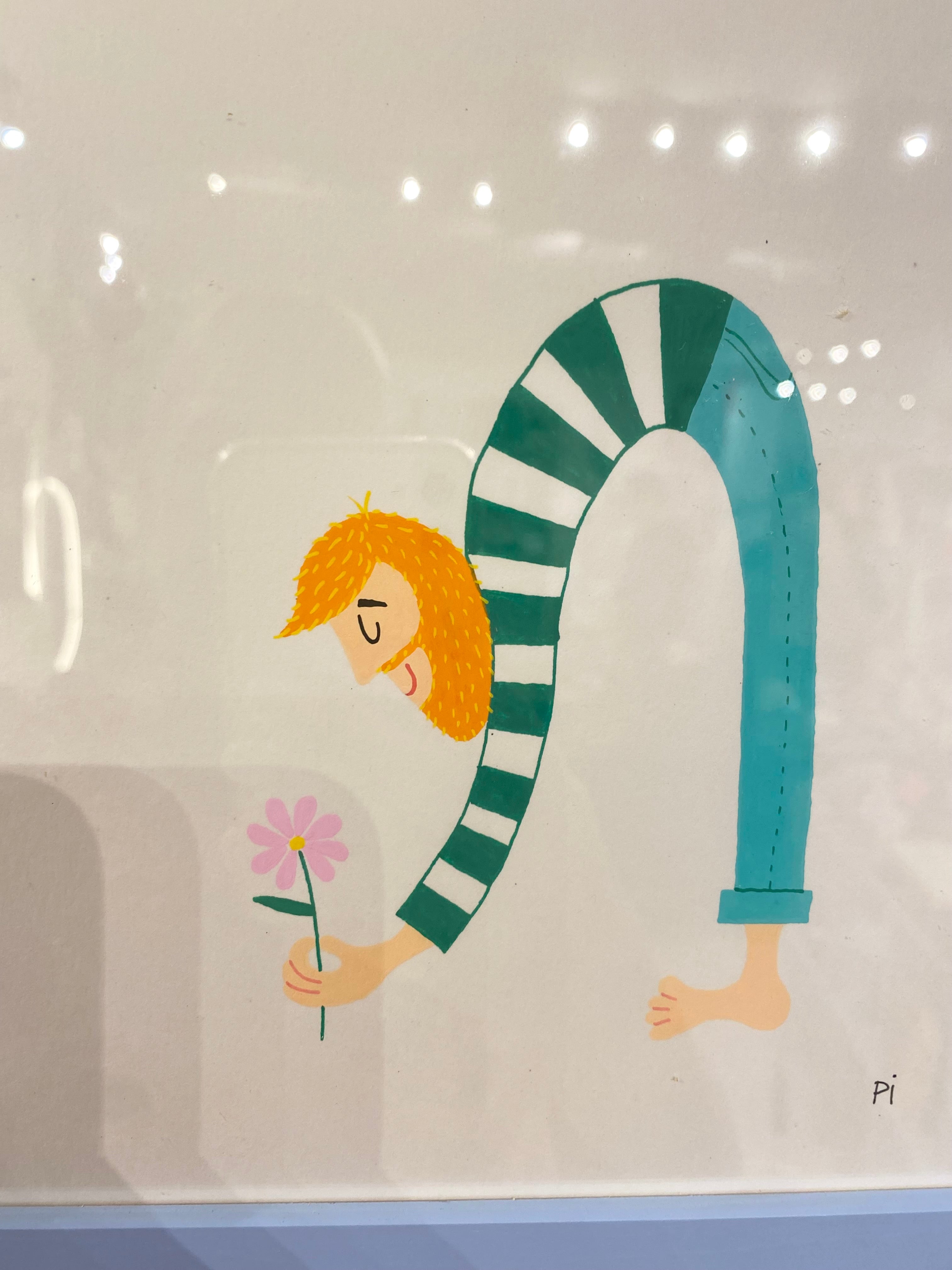 Blomsterpluk - A4 Original i ramme