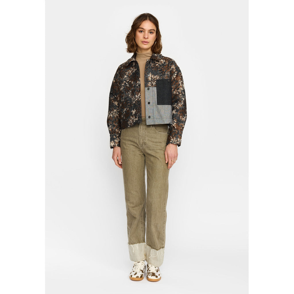 Cropped shirt - Brown/Black