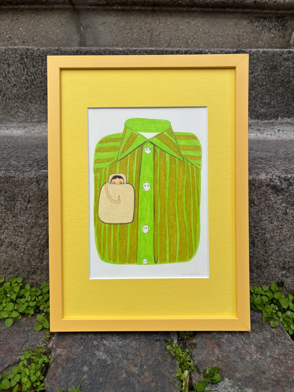 "My pocket friend" / Original A4 illustration (framed)