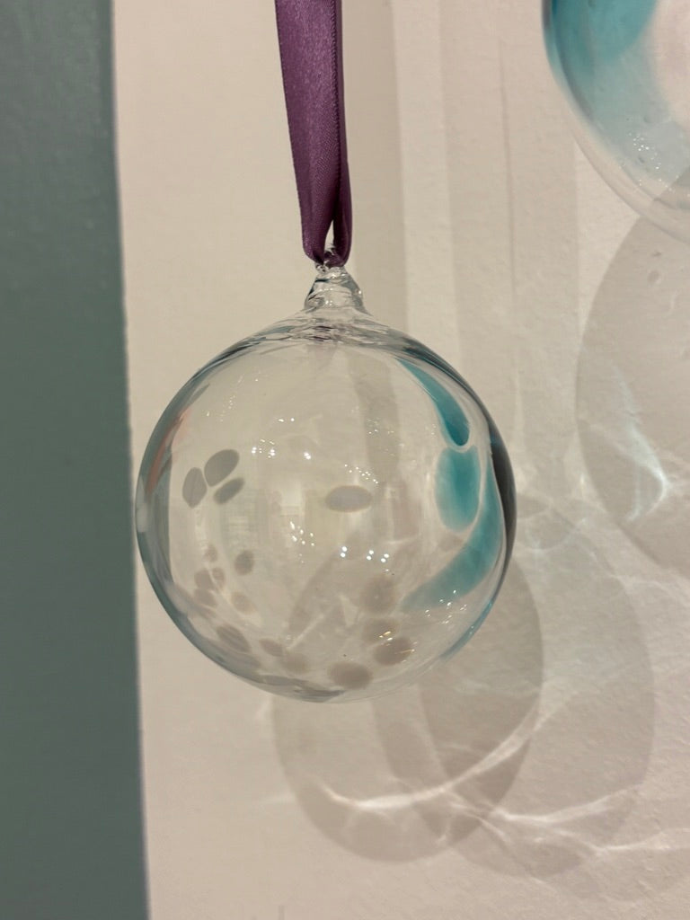 Glas julekugle lilla