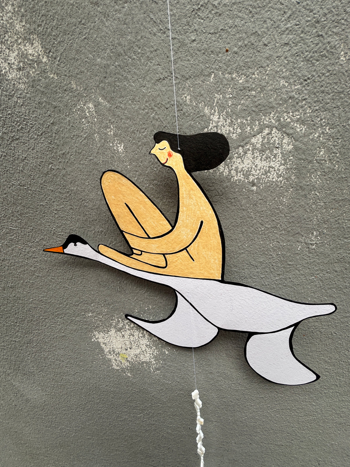 "Swan ride" / Original hanging decoration (Kopi)