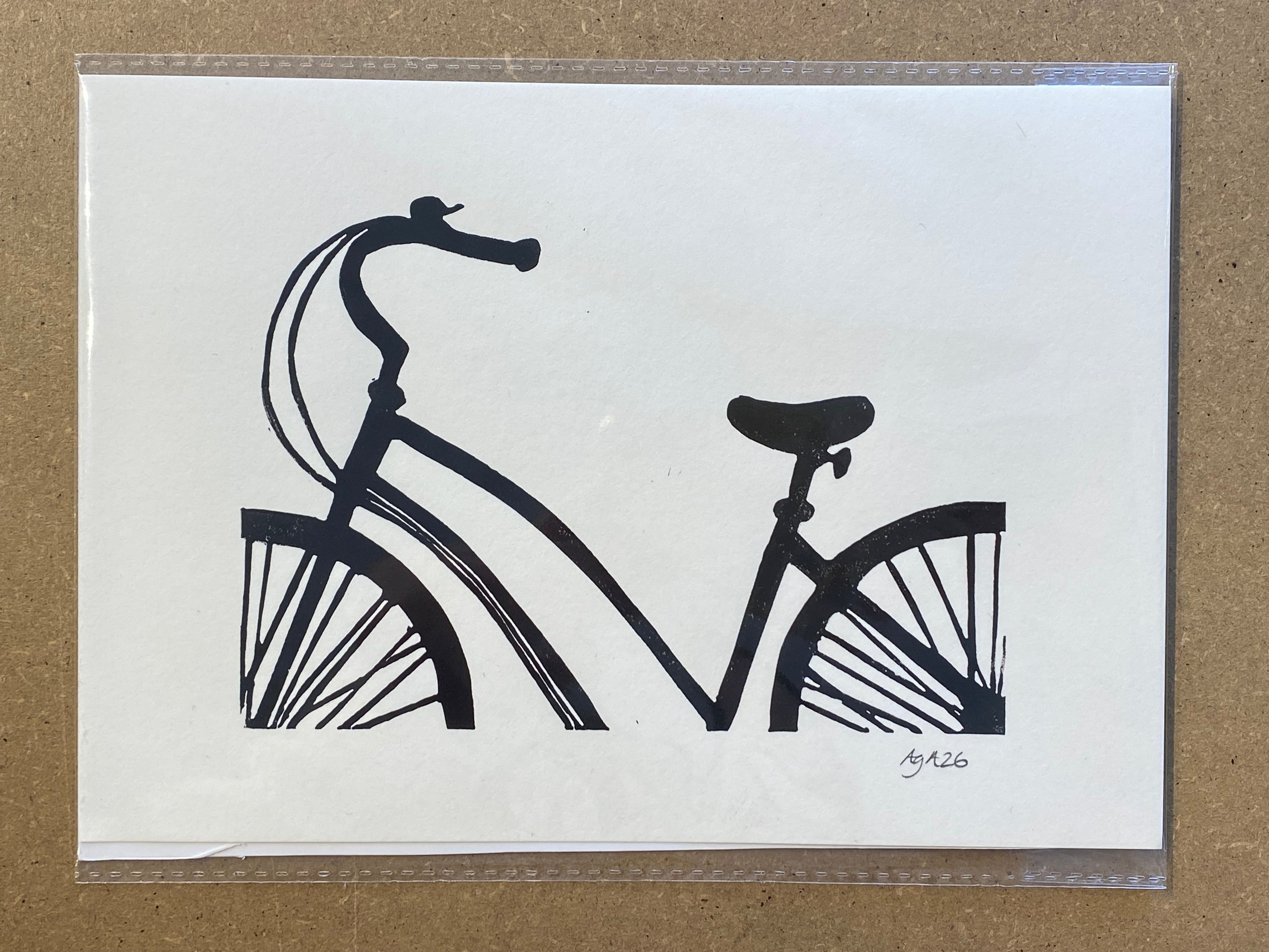 Cykel print, sort A5