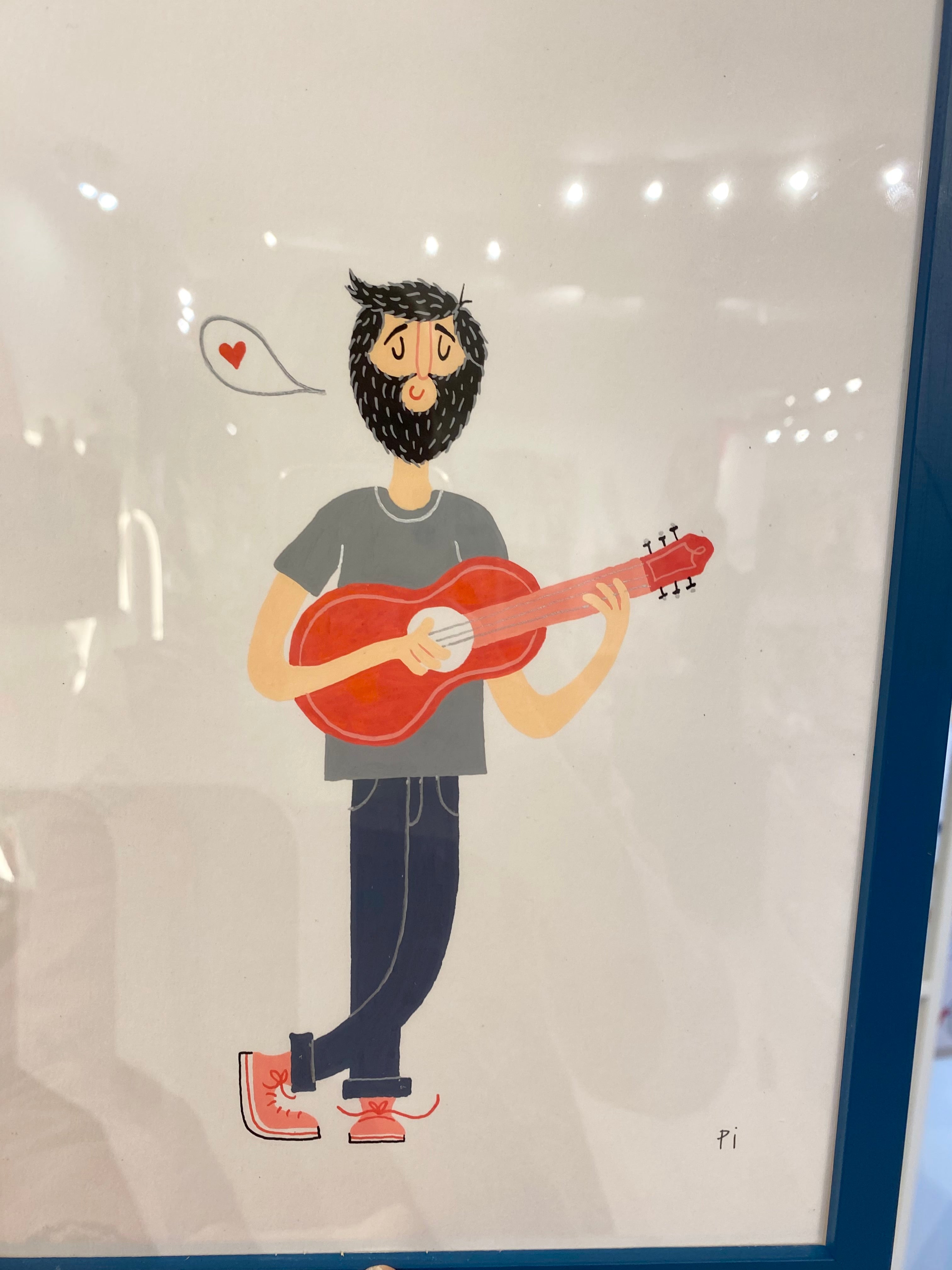 Guitarspil - A4 Original i ramme