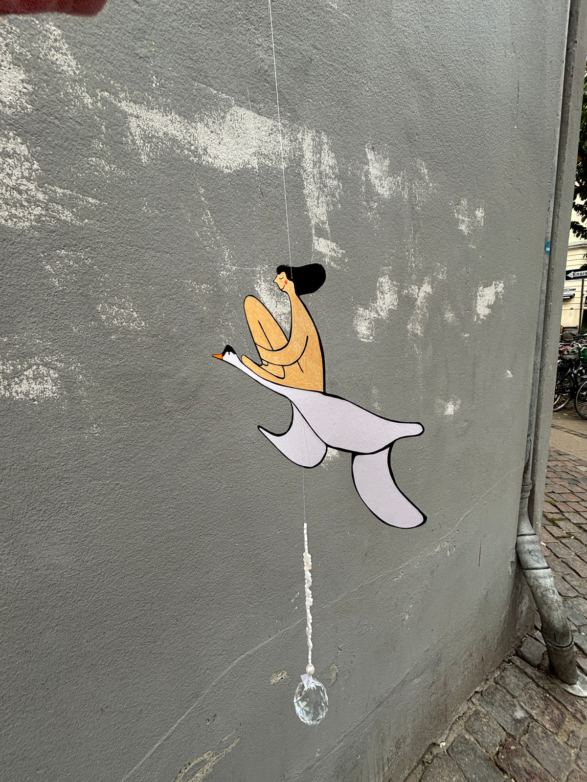 "Swan ride" / Original hanging decoration (Kopi)