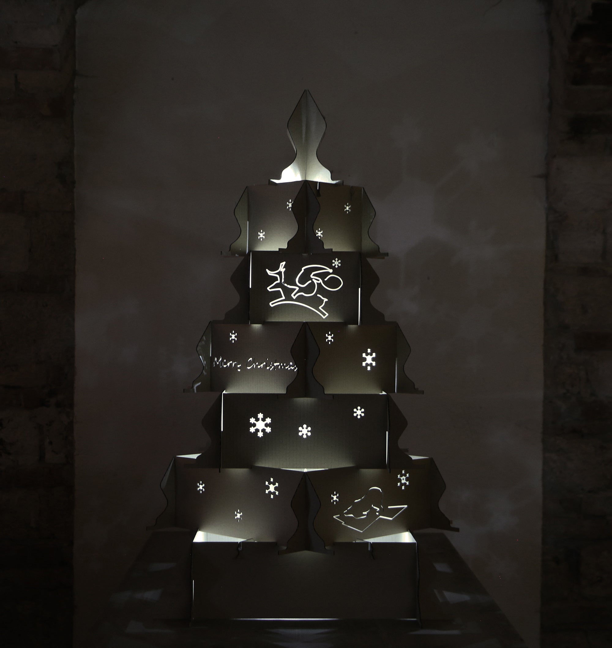 Cardboard Christmas tree