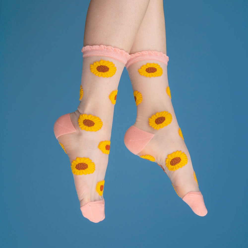 Sunflower socks, sheer