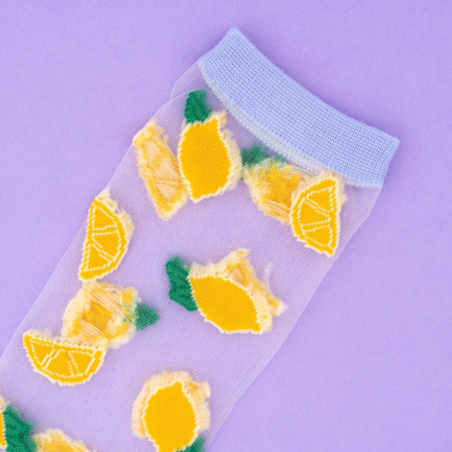 Lemon socks, sheer