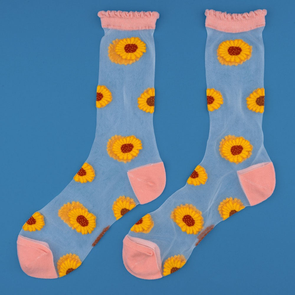 Sunflower socks, sheer