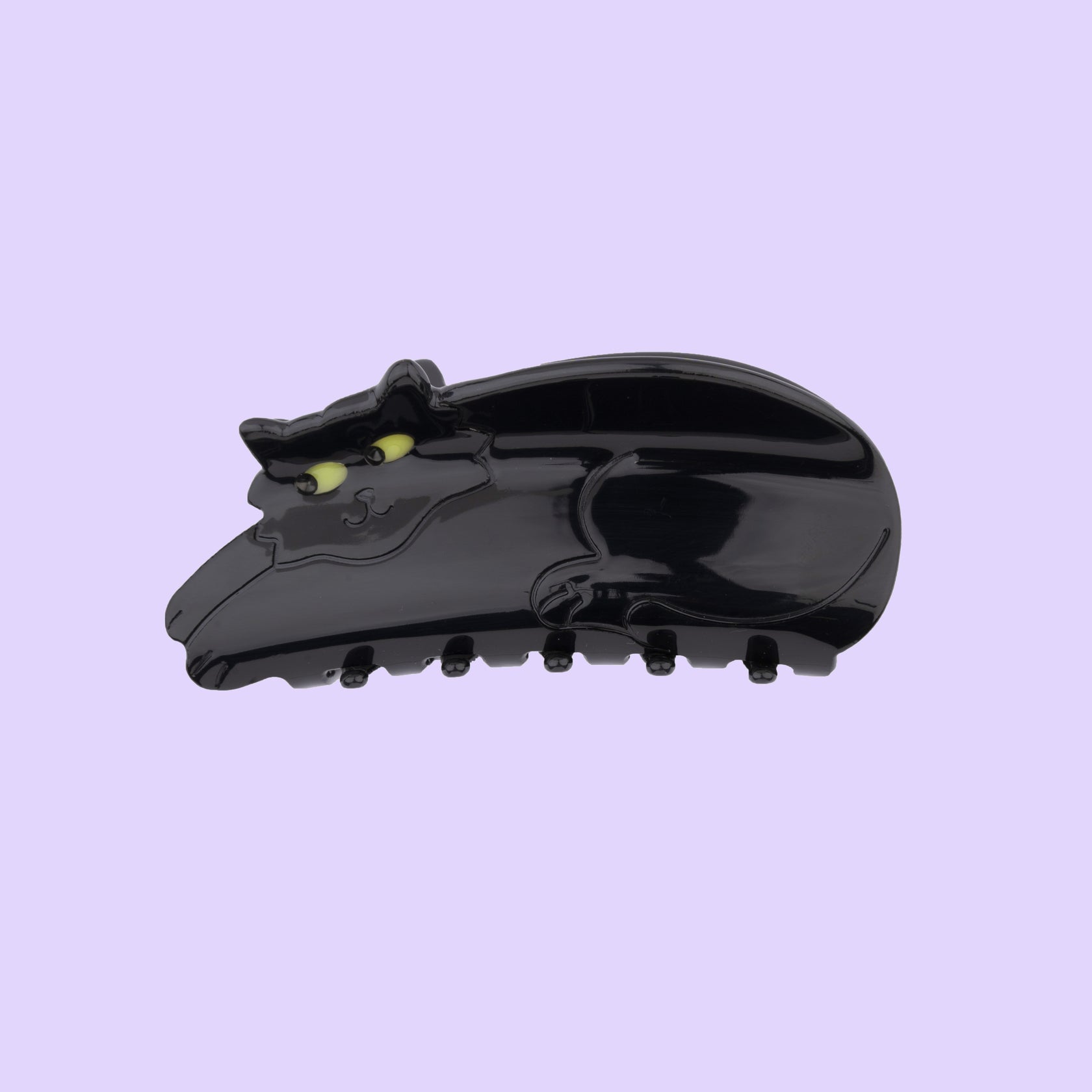 Black cat, hair clip