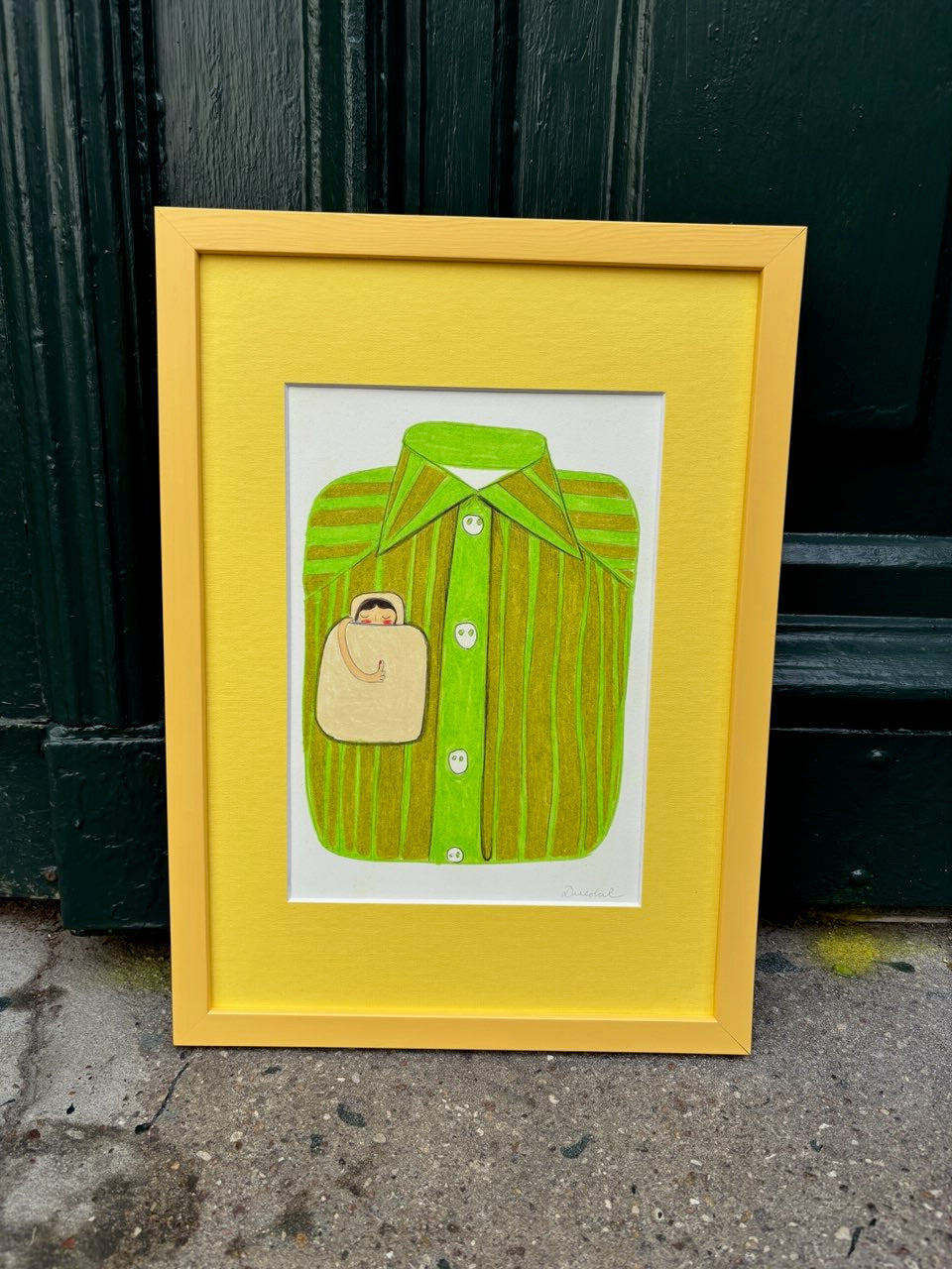 "My pocket friend" / Original A4 illustration (framed)