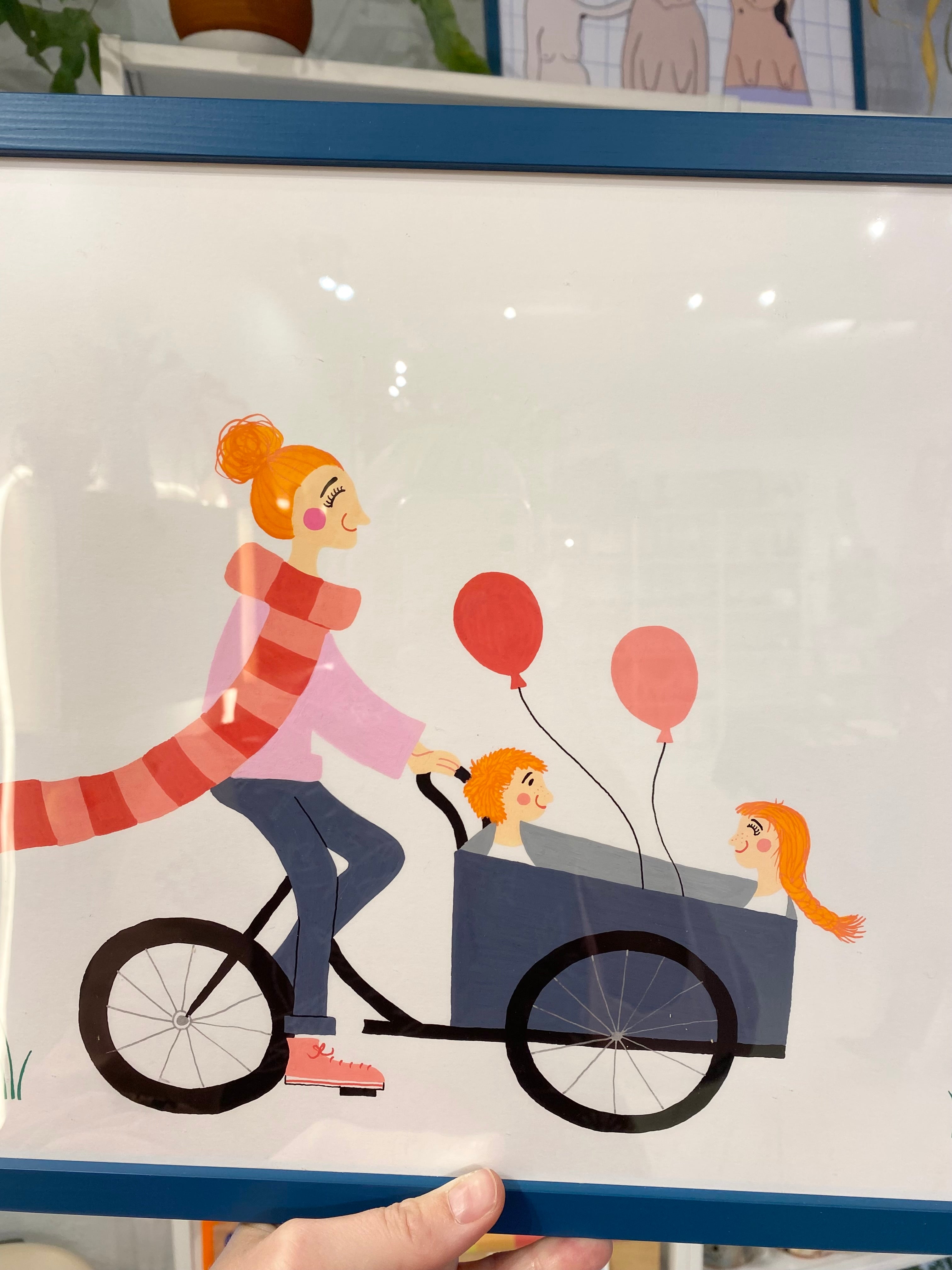 Ladcykel ballon - A3 Original i ramme