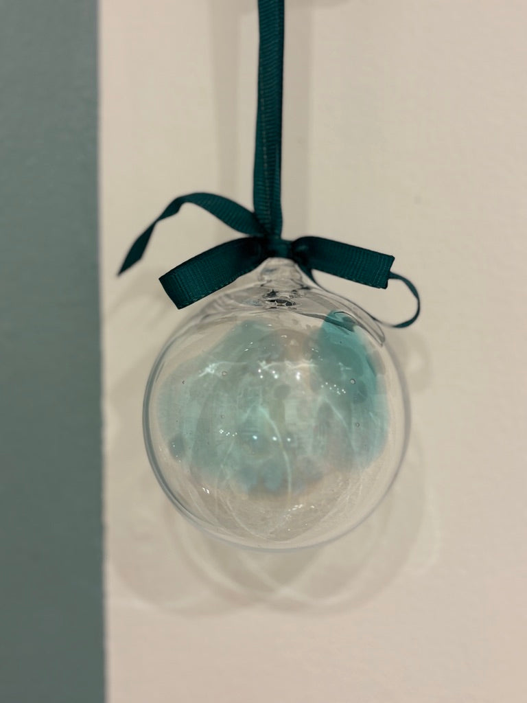 Glas julekugle grøn