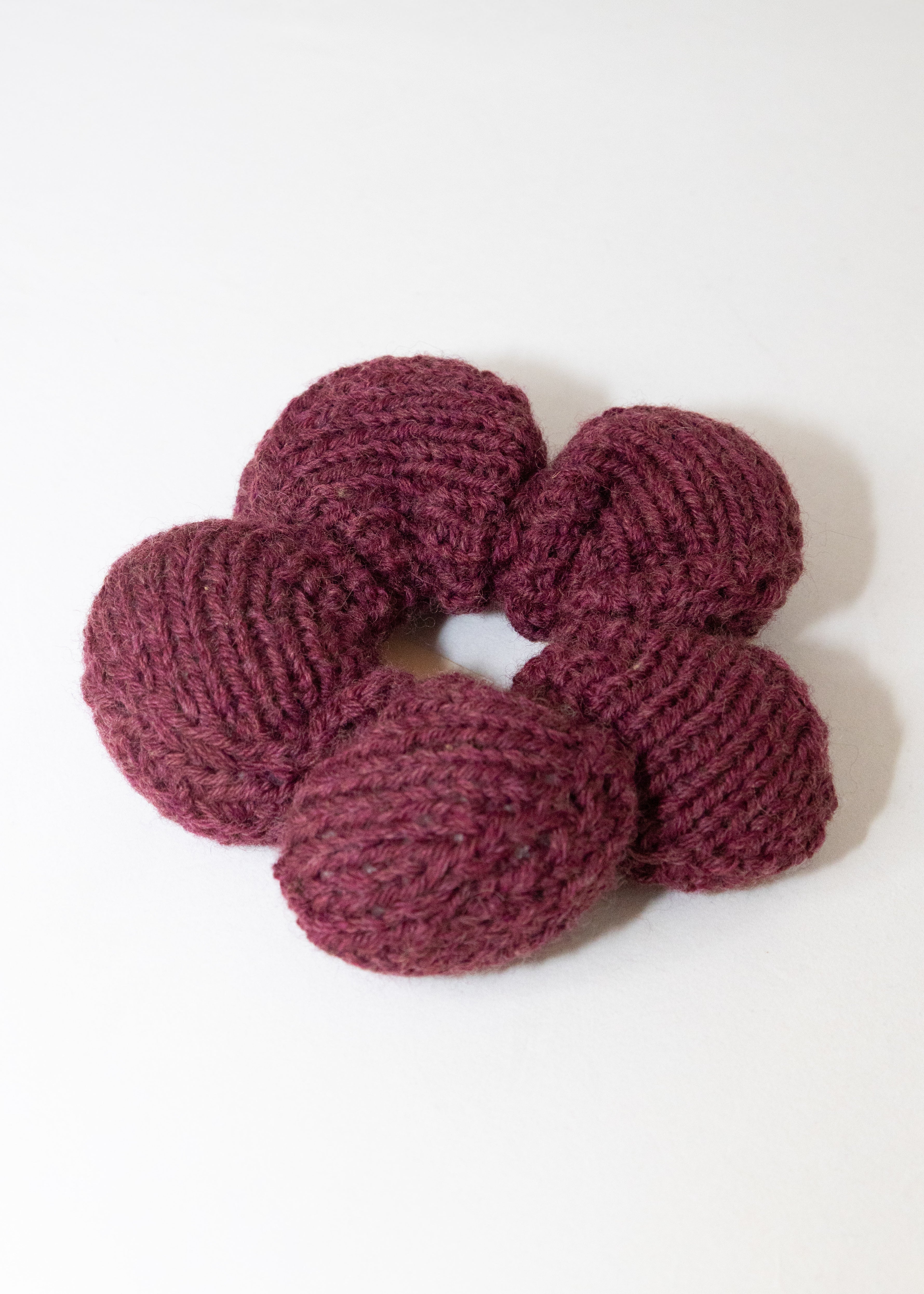 Flower Scrunchie burgundy