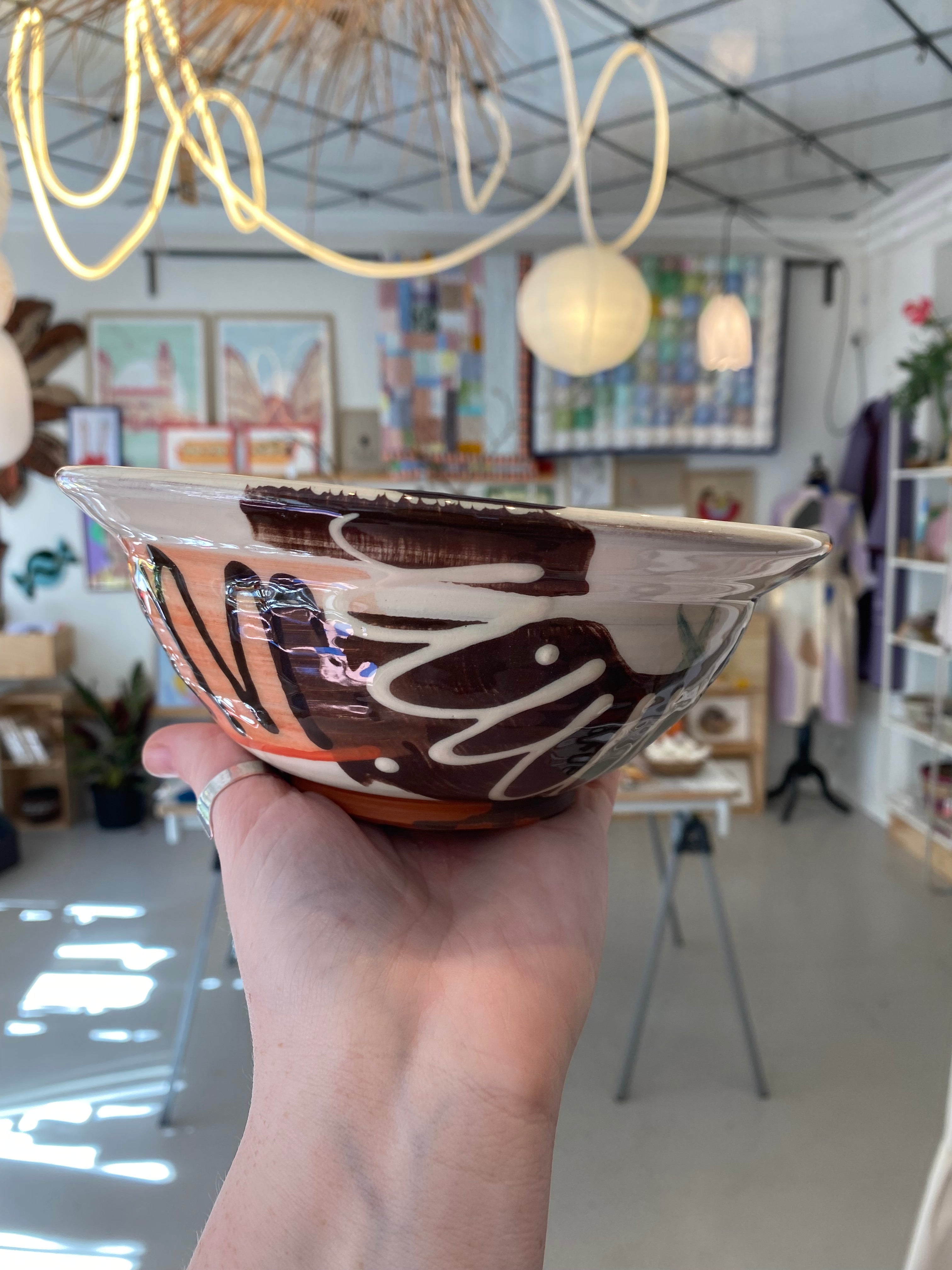 Abstrakt serverings-skål M 1