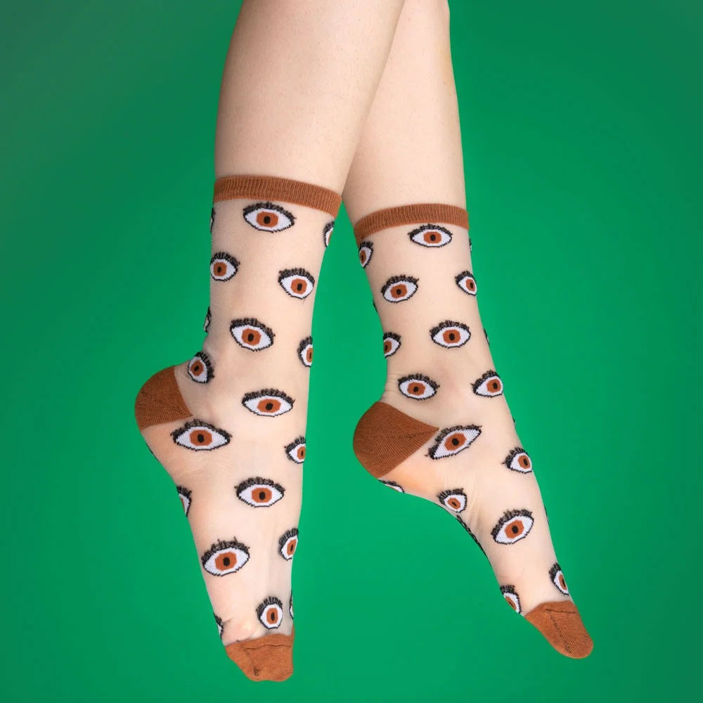 Brun øje socks, sheer