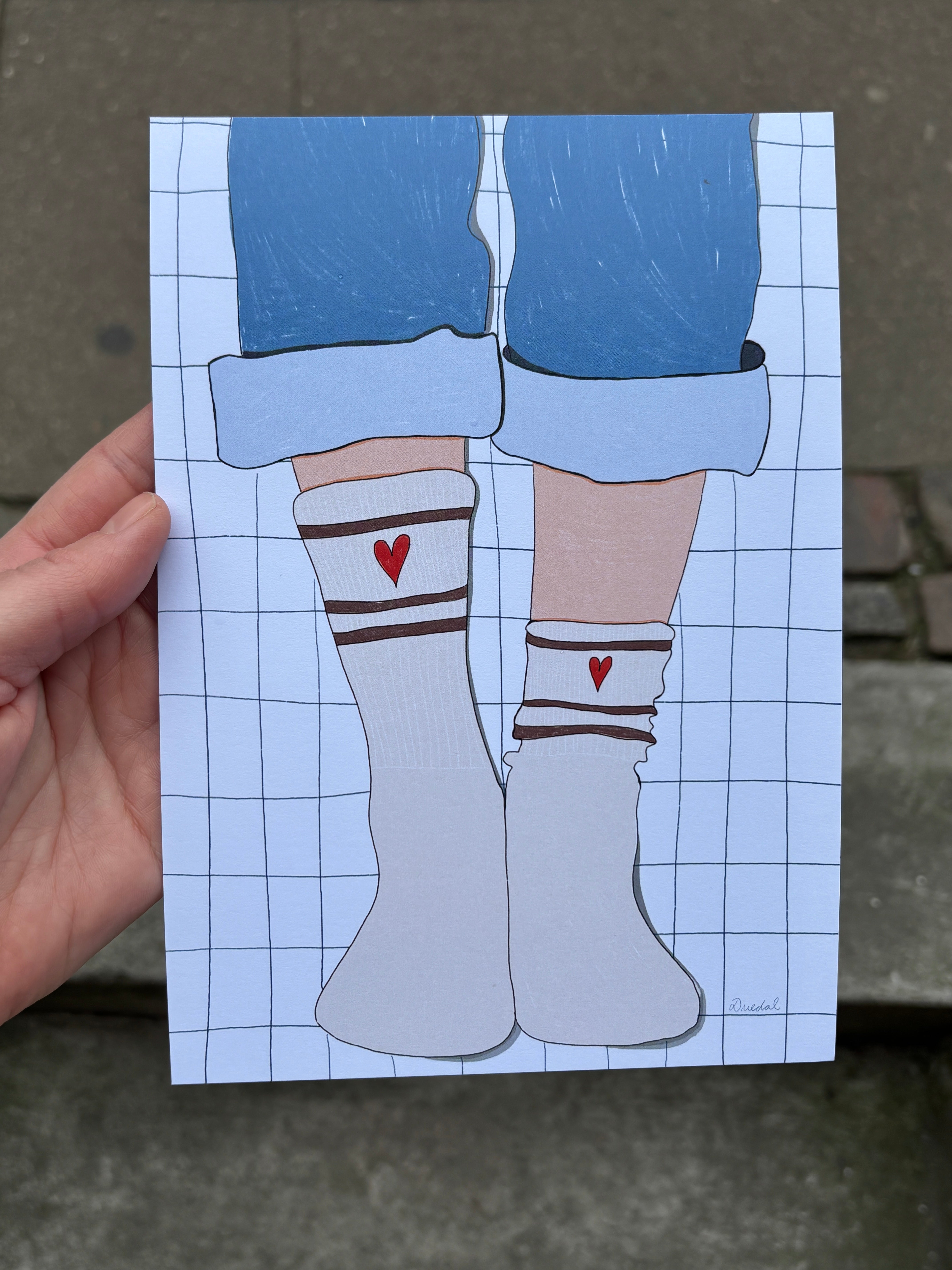Lucky socks / A5 print