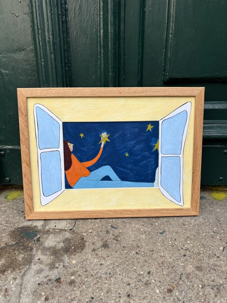 "Reach for the stars" / Original A4 illustration (framed)