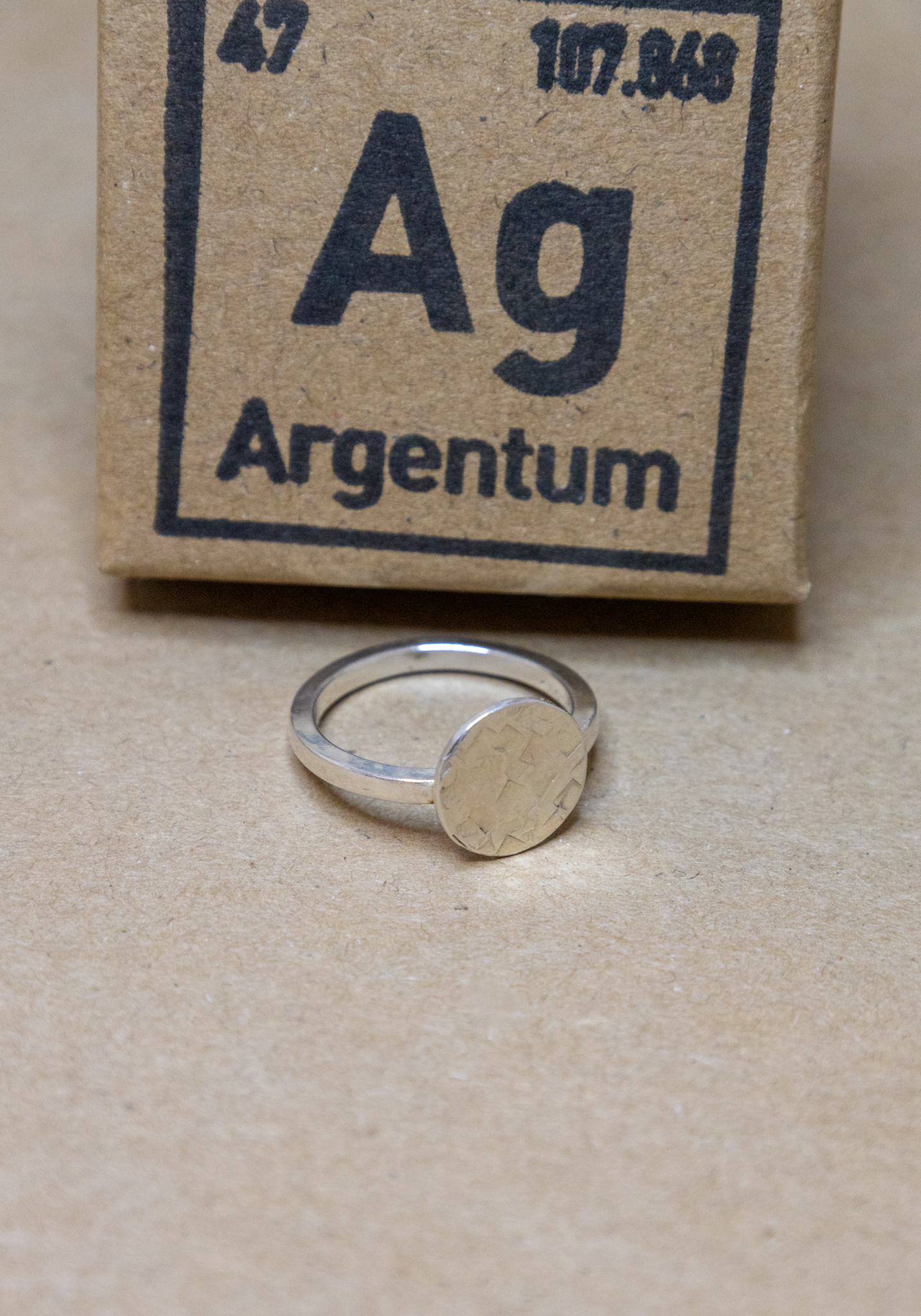 Ring med sølvplade (str. 55)