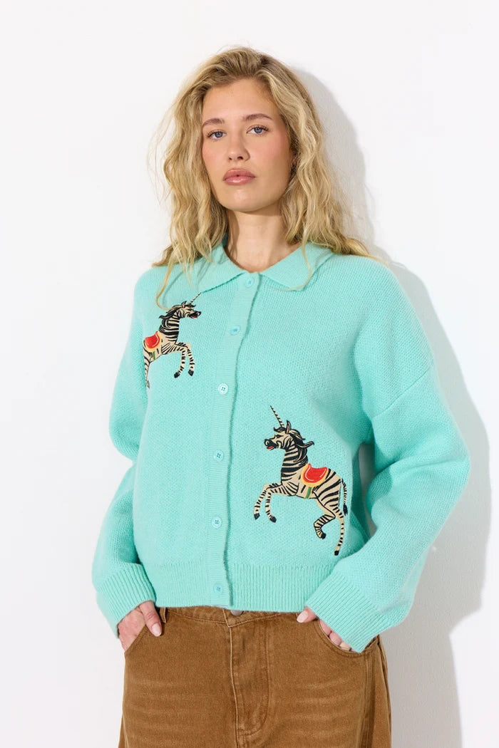 Alfie Knit Cardigan - Mint