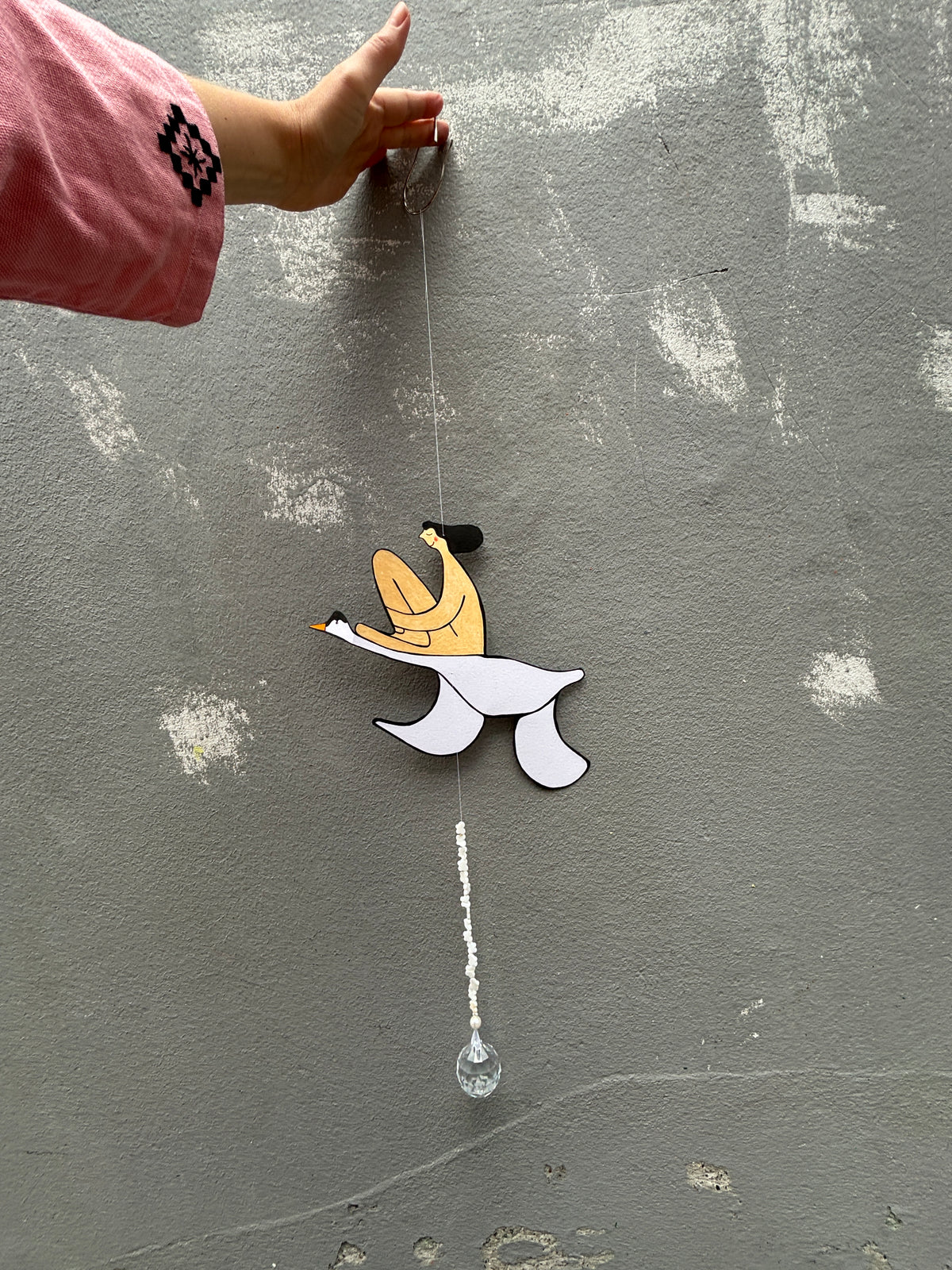 "Swan ride" / Original hanging decoration (Kopi)