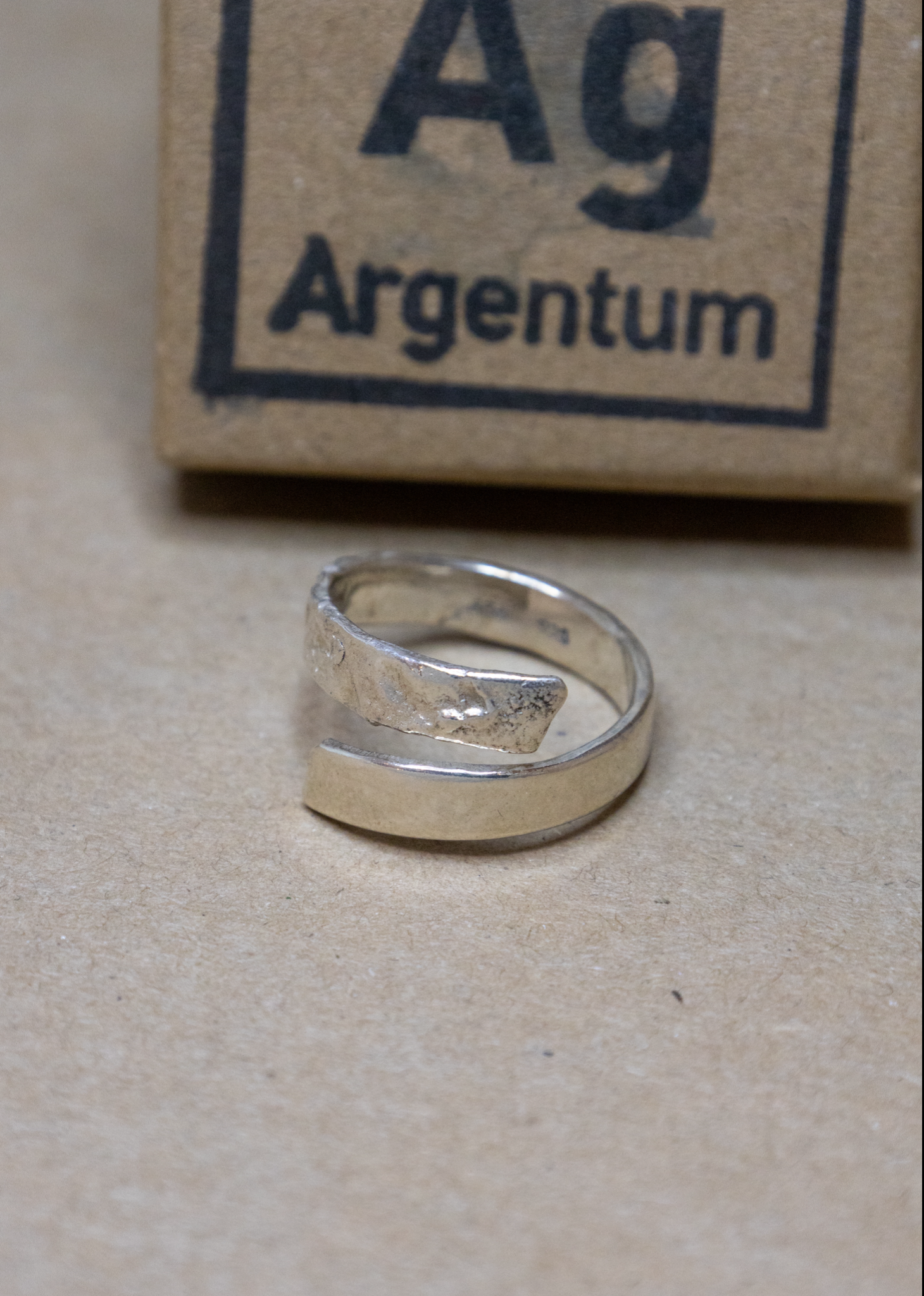 Åben unika sølvring (str. 60)