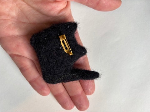 Filtet sort kat 1/2 broche