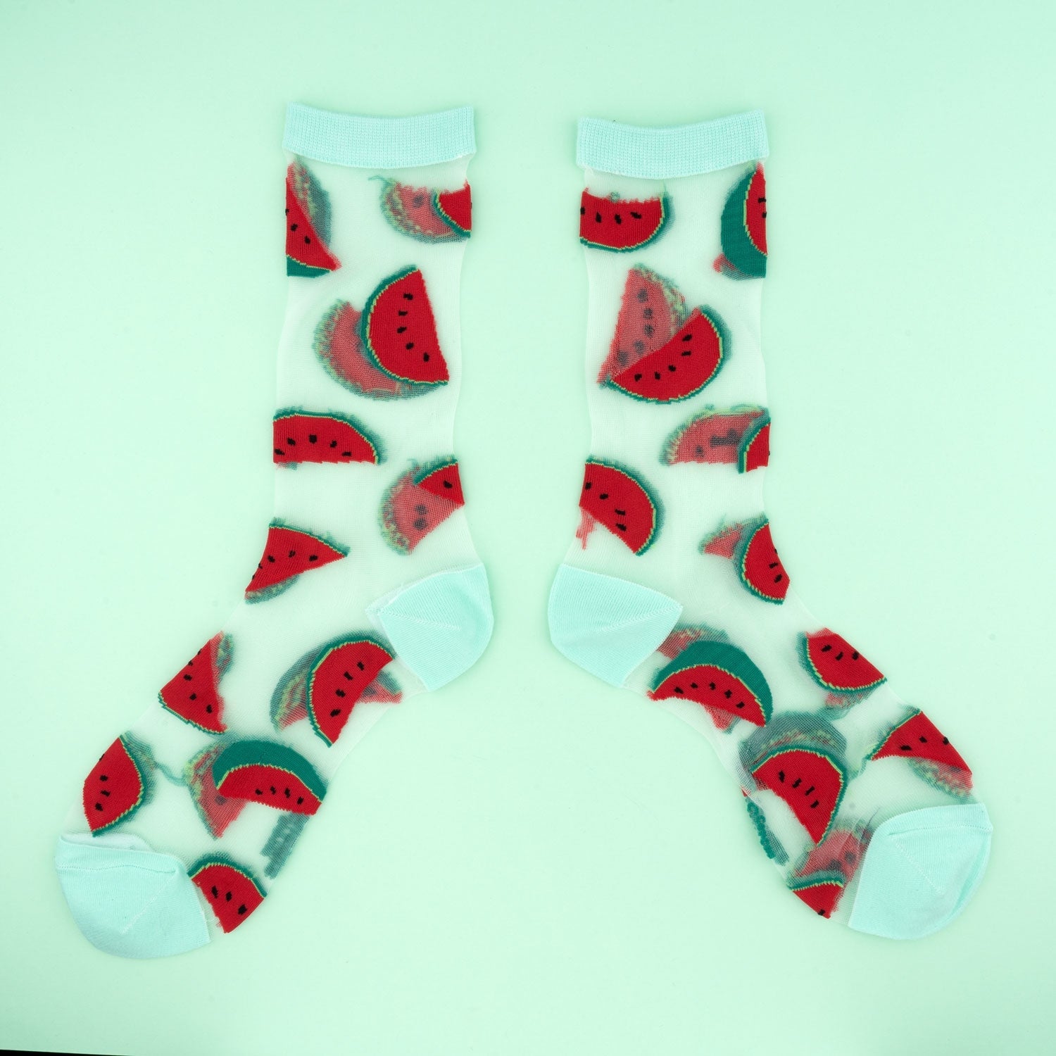 Vandmelon socks, sheer
